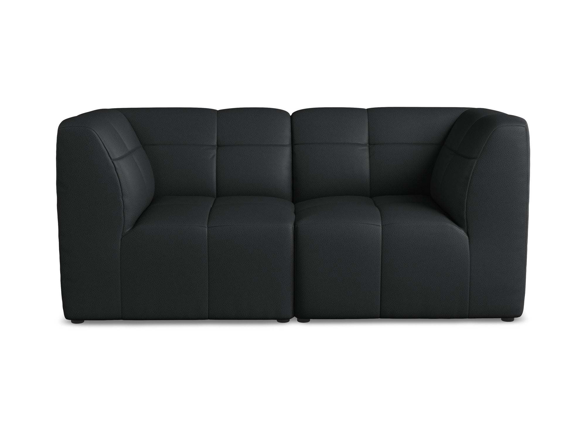 Modular 2-Seater Sofa ALOHA Black Eco-Leather