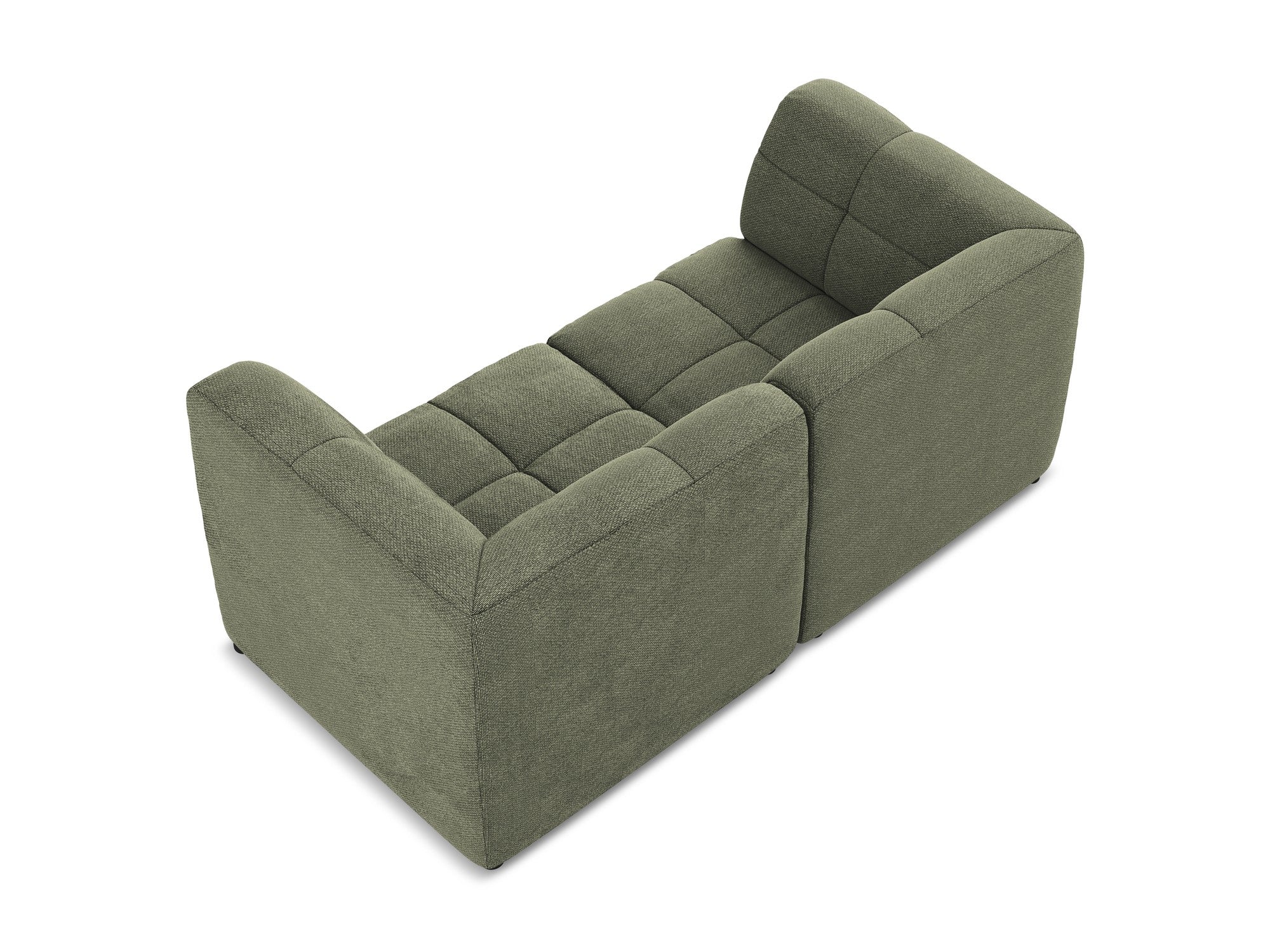 2-seater modular sofa ALOHA olive boucle