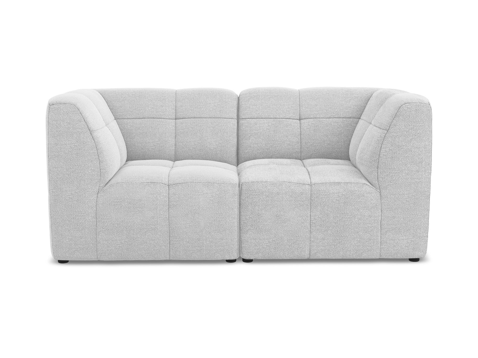 2-seater modular sofa ALOHA silver boucle