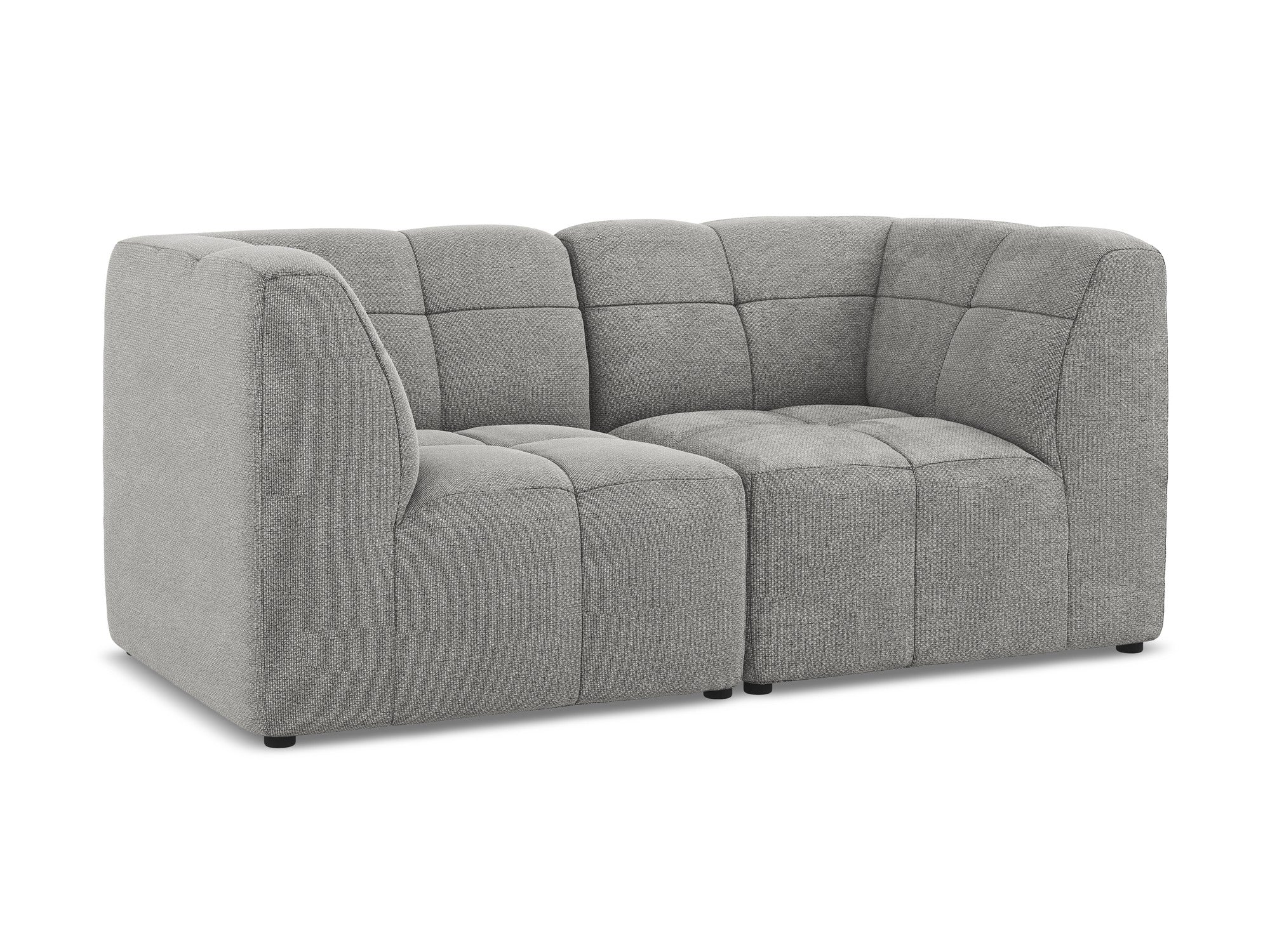 Aloha Light Gray Boucle 2-Seater Modular Sofa