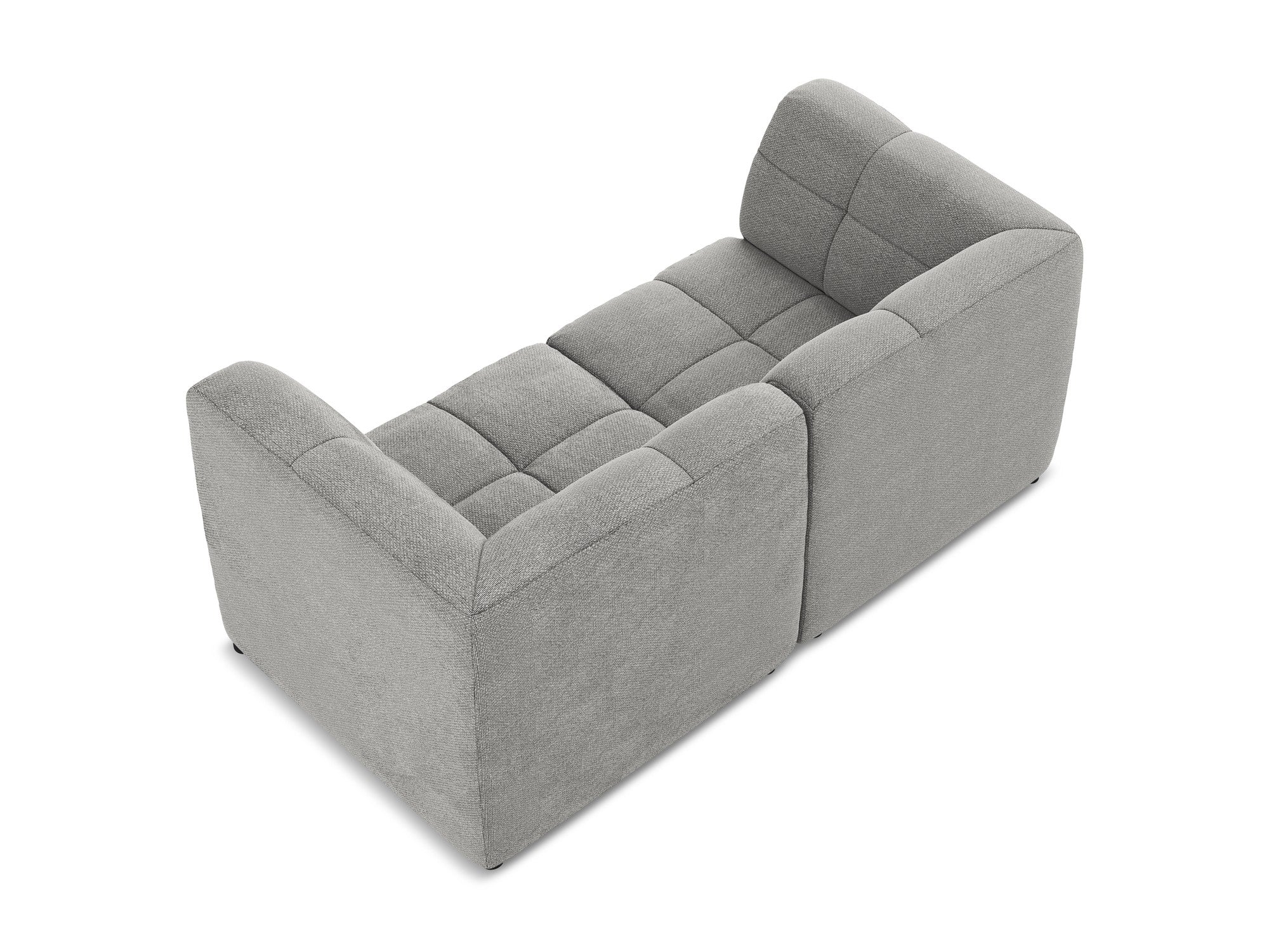 Aloha Light Gray Boucle 2-Seater Modular Sofa