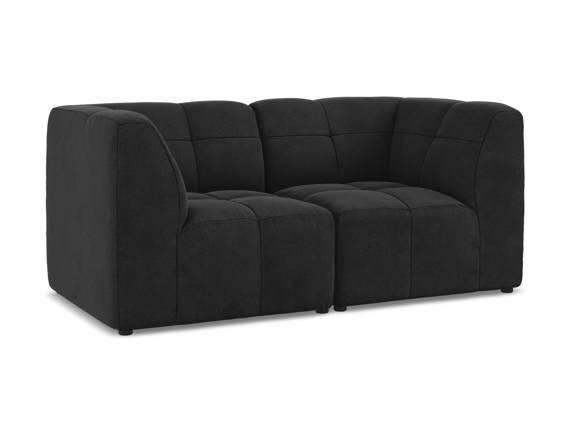 Modular Velvet Sofa for Two ALOHA Black