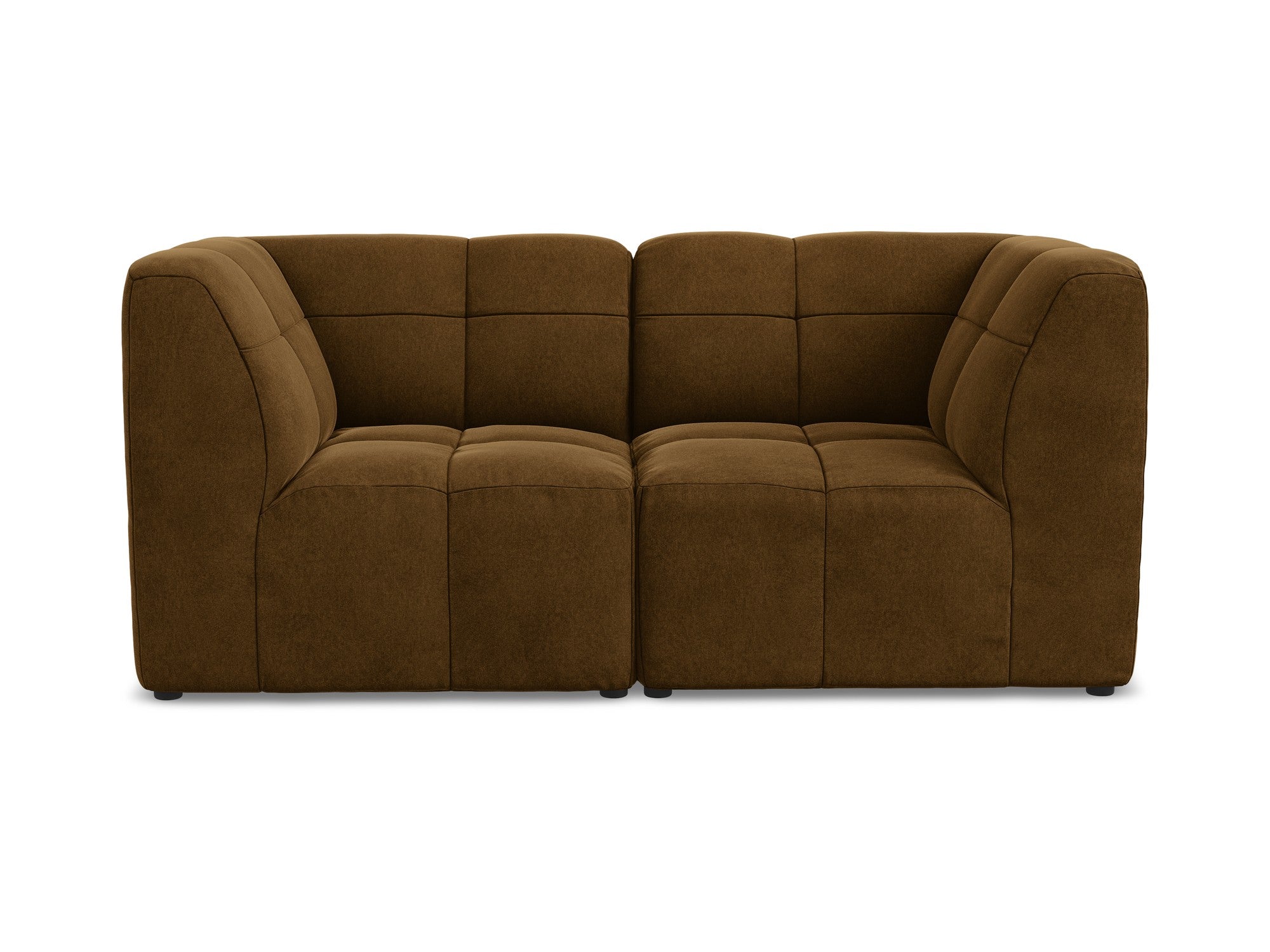 Velvet modular sofa for 2 ALOHA mustard
