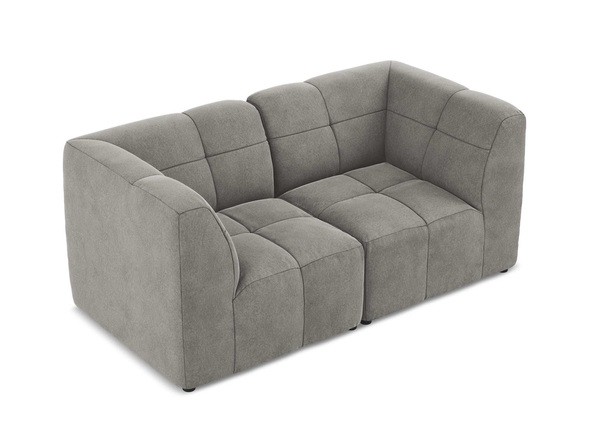 Gray velvet modular sofa for two ALOHA