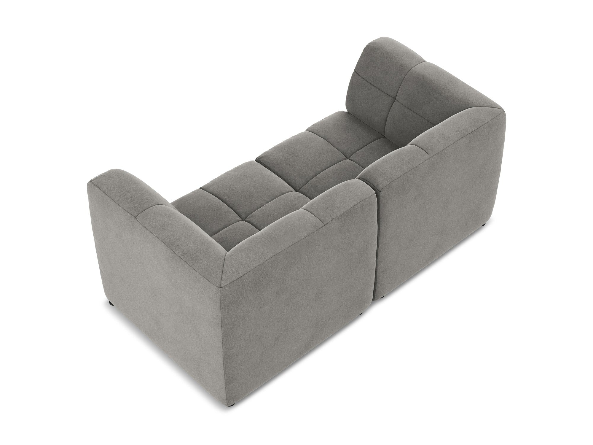 Gray velvet modular sofa for two ALOHA