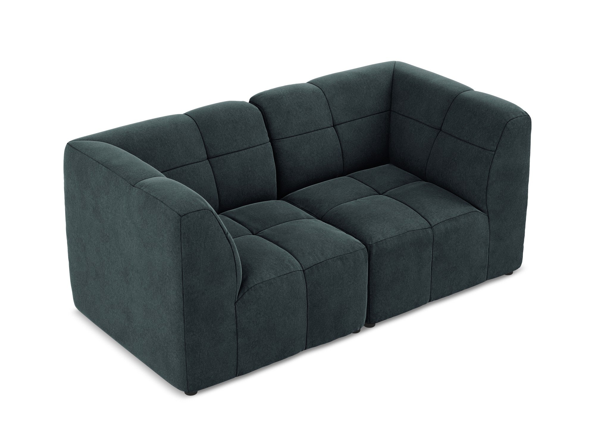 Velvet modular sofa for two ALOHA in sea green