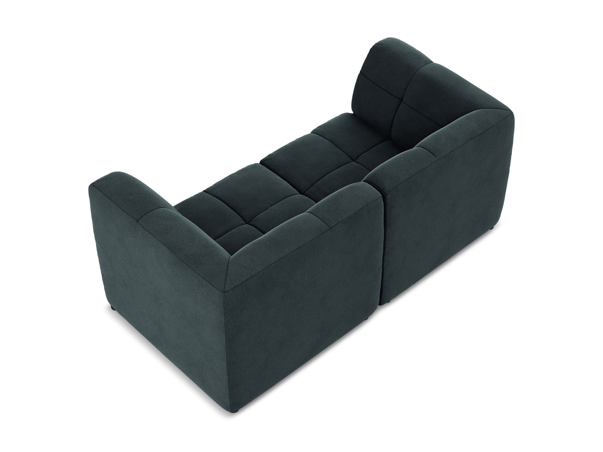 Velvet modular sofa for two ALOHA in sea green