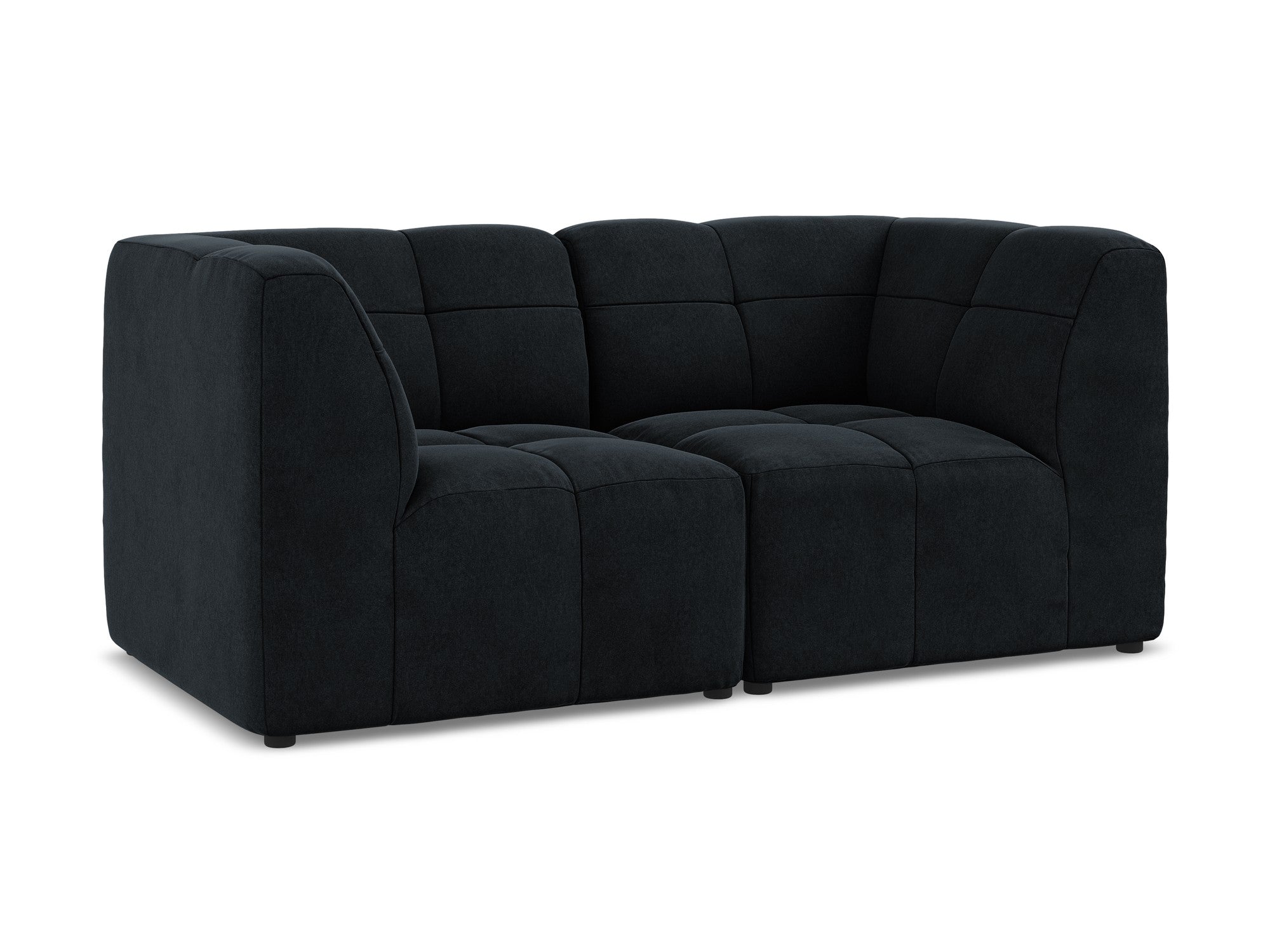 Velvet modular sofa for two ALOHA in royal blue