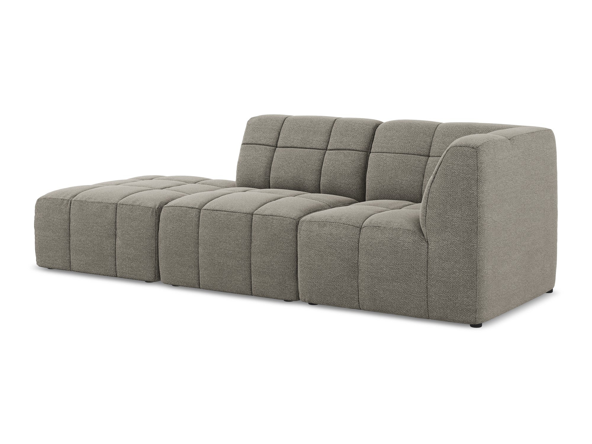Modulaire bank rechts open 3-zits ALOHA grijs boucle