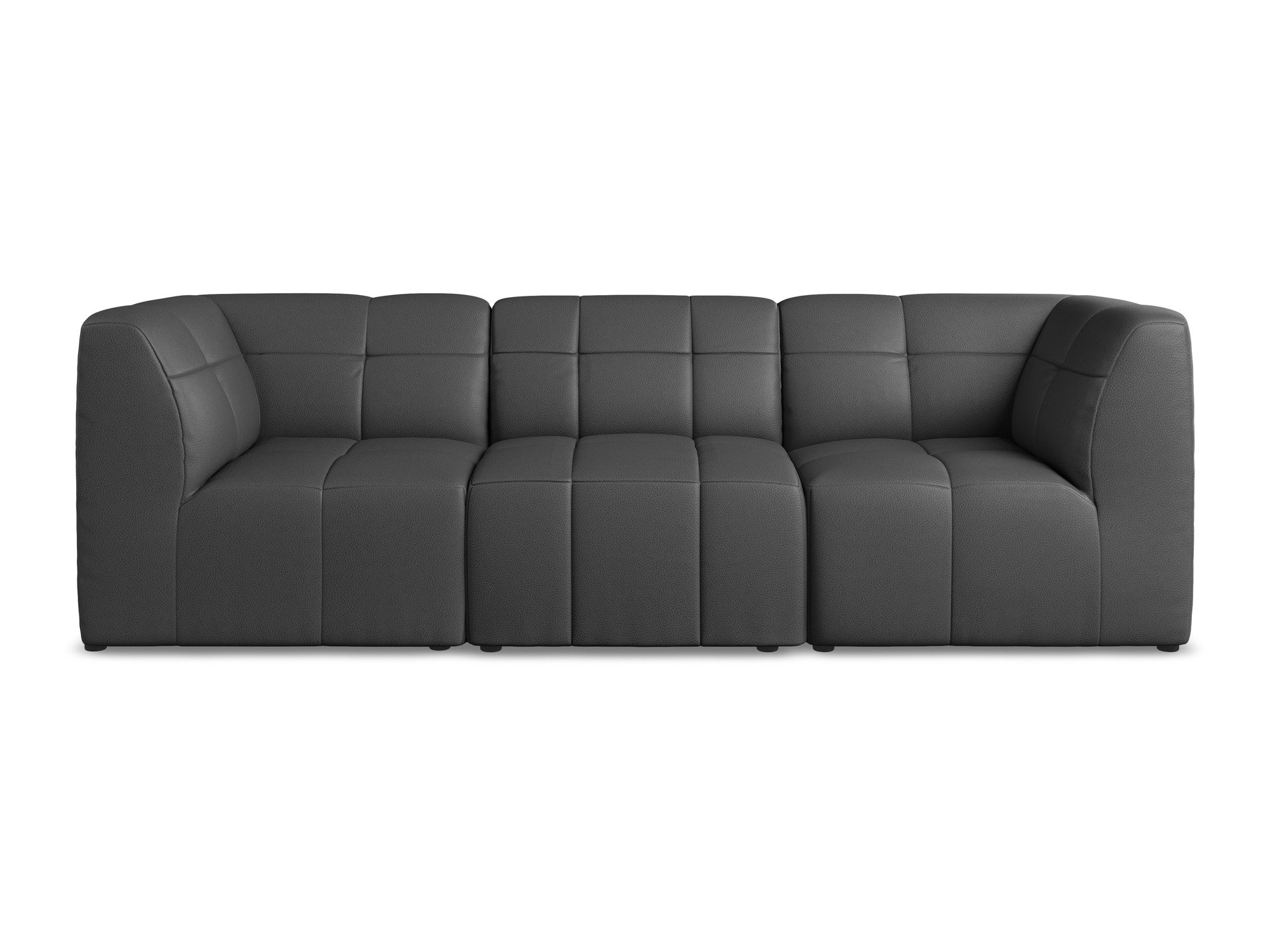 3-seater modular sofa ALOHA gray eco-leather