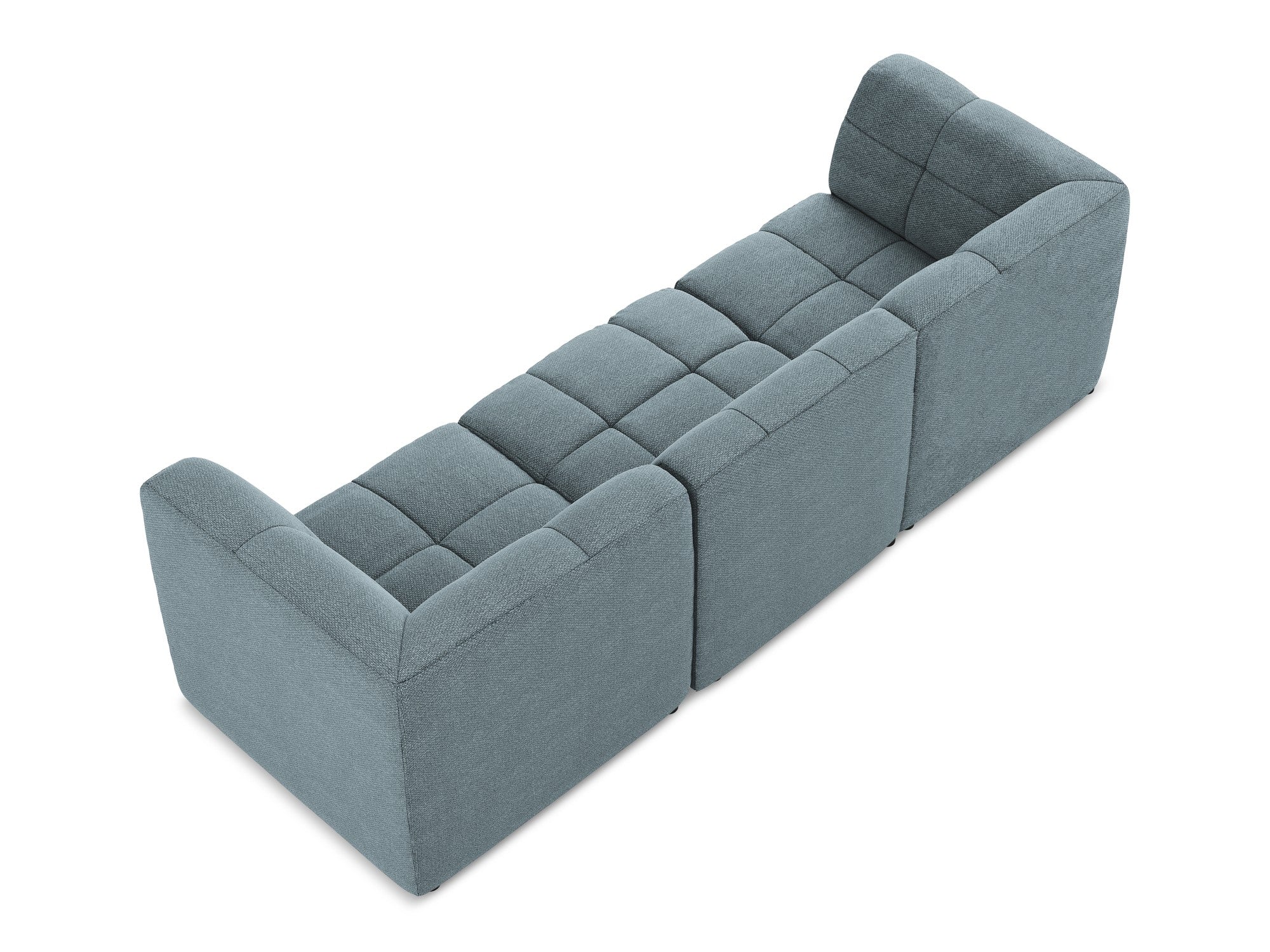 3-seater modular sofa ALOHA denim blue boucle