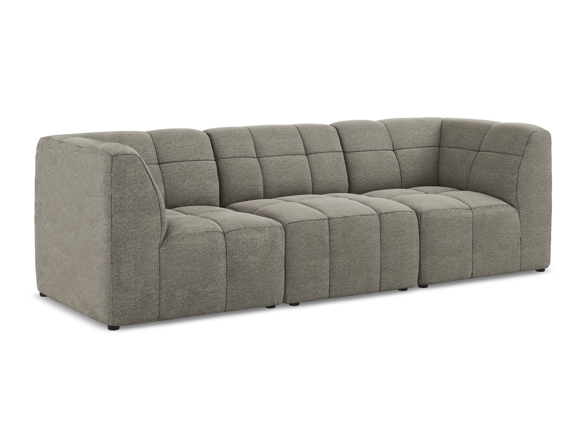 3-seater modular sofa ALOHA gray boucle