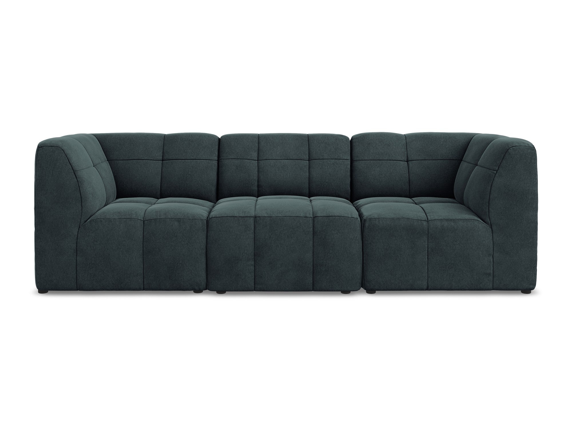 Velvet modular sofa for 3 people ALOHA in sea green