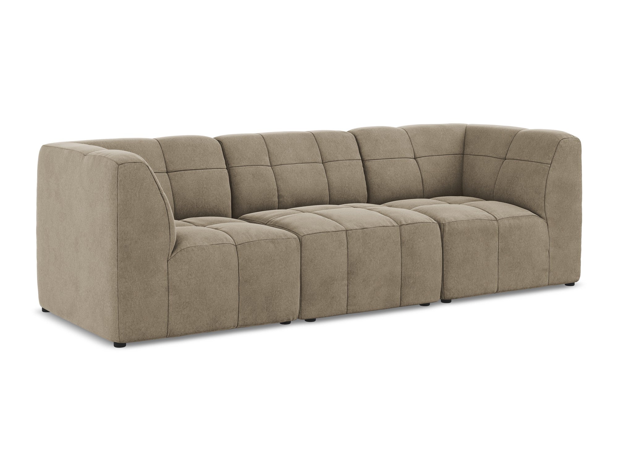 Modulares Samtsofa für 3 Personen ALOHA beige