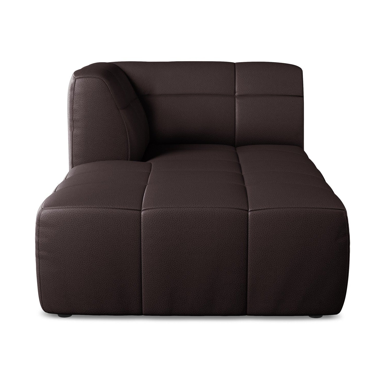 Szezlong links ALOHA pruimenkleurig ecologisch leer