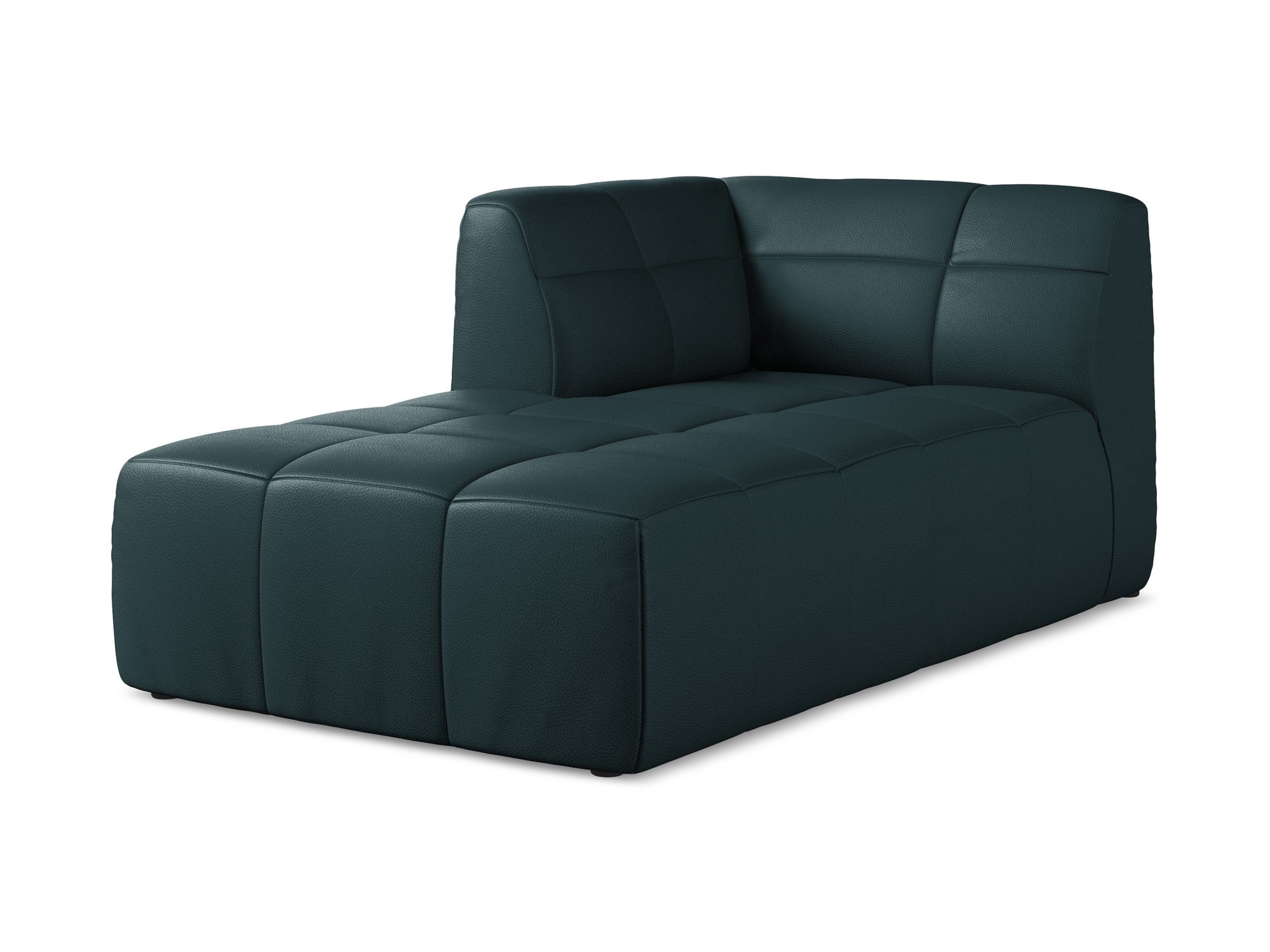 Szezlong links ALOHA aus marineblauer Kunstleder