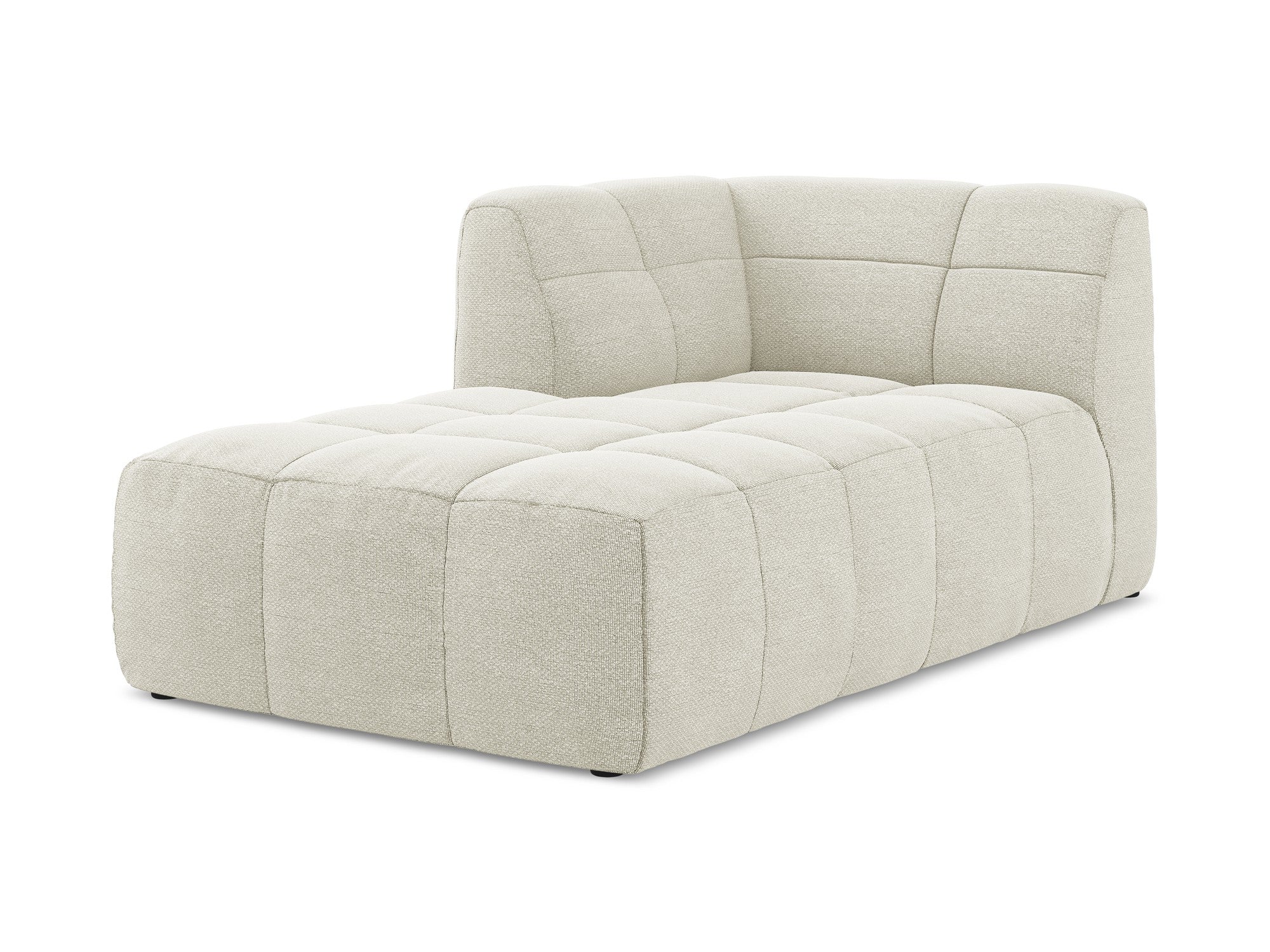 Szezlong links ALOHA zandkleurige boucle
