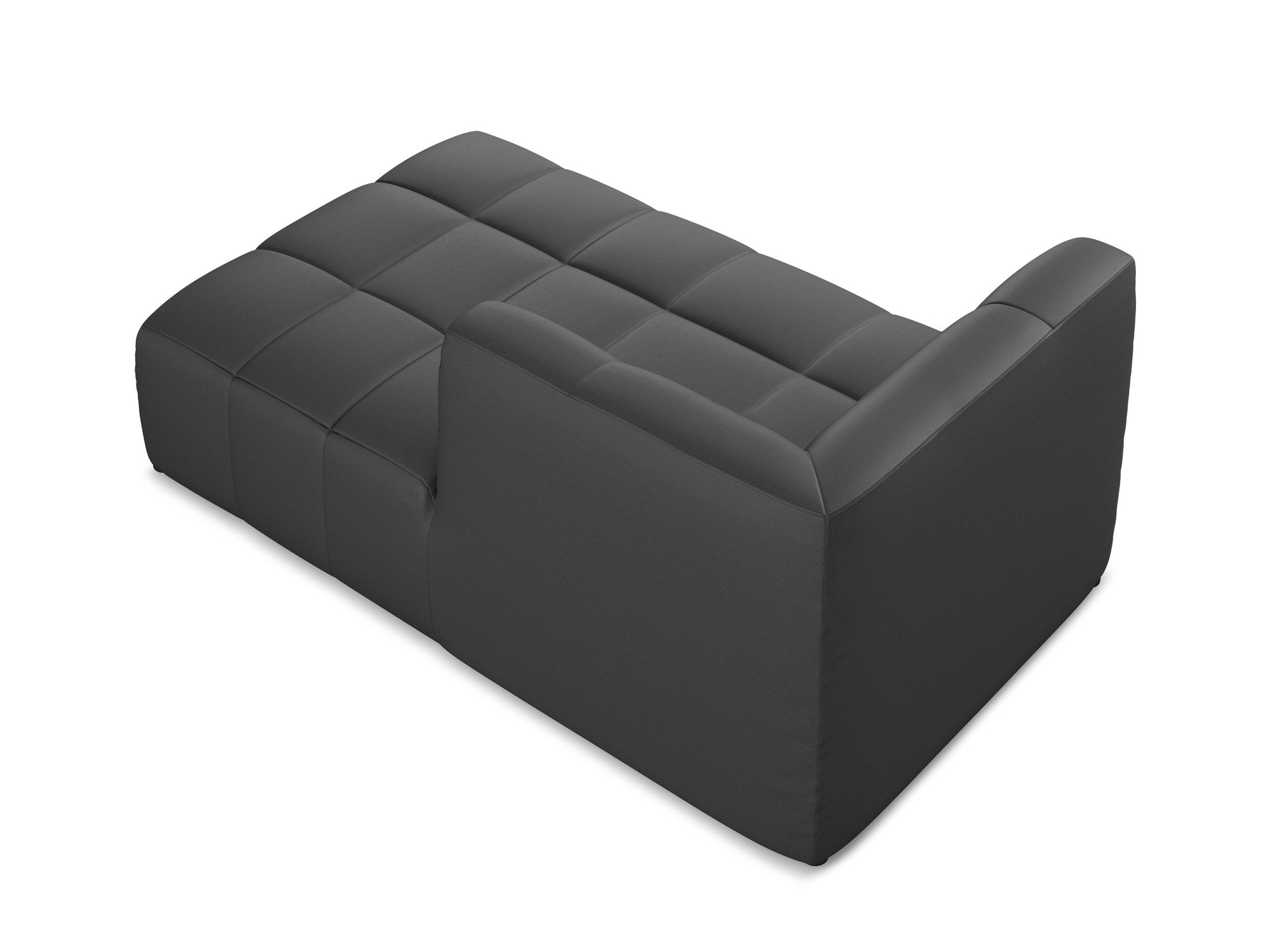 Right-facing chaise lounge ALOHA gray eco-leather