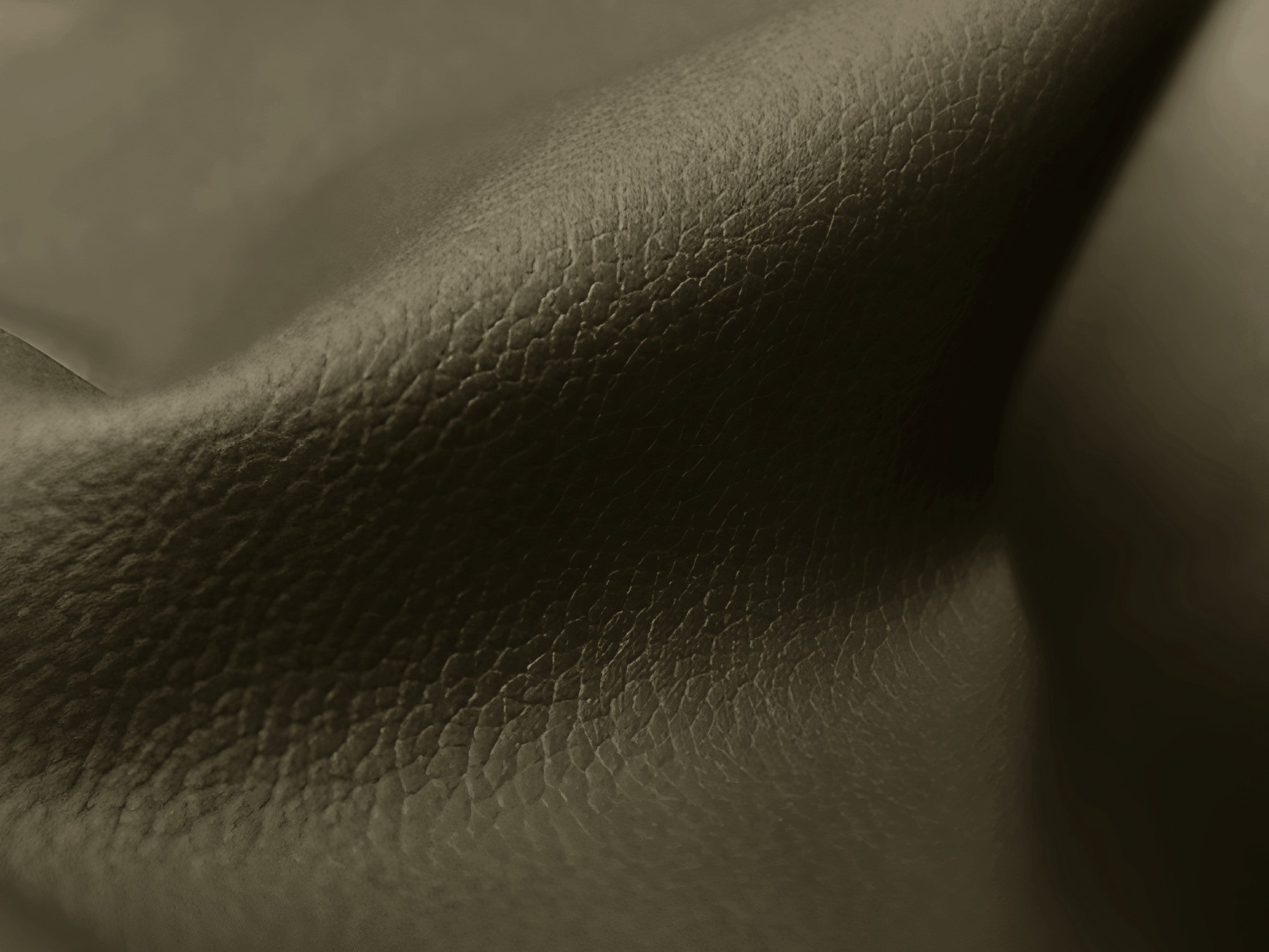 Right-facing ALOHA chaise lounge in olive green faux leather