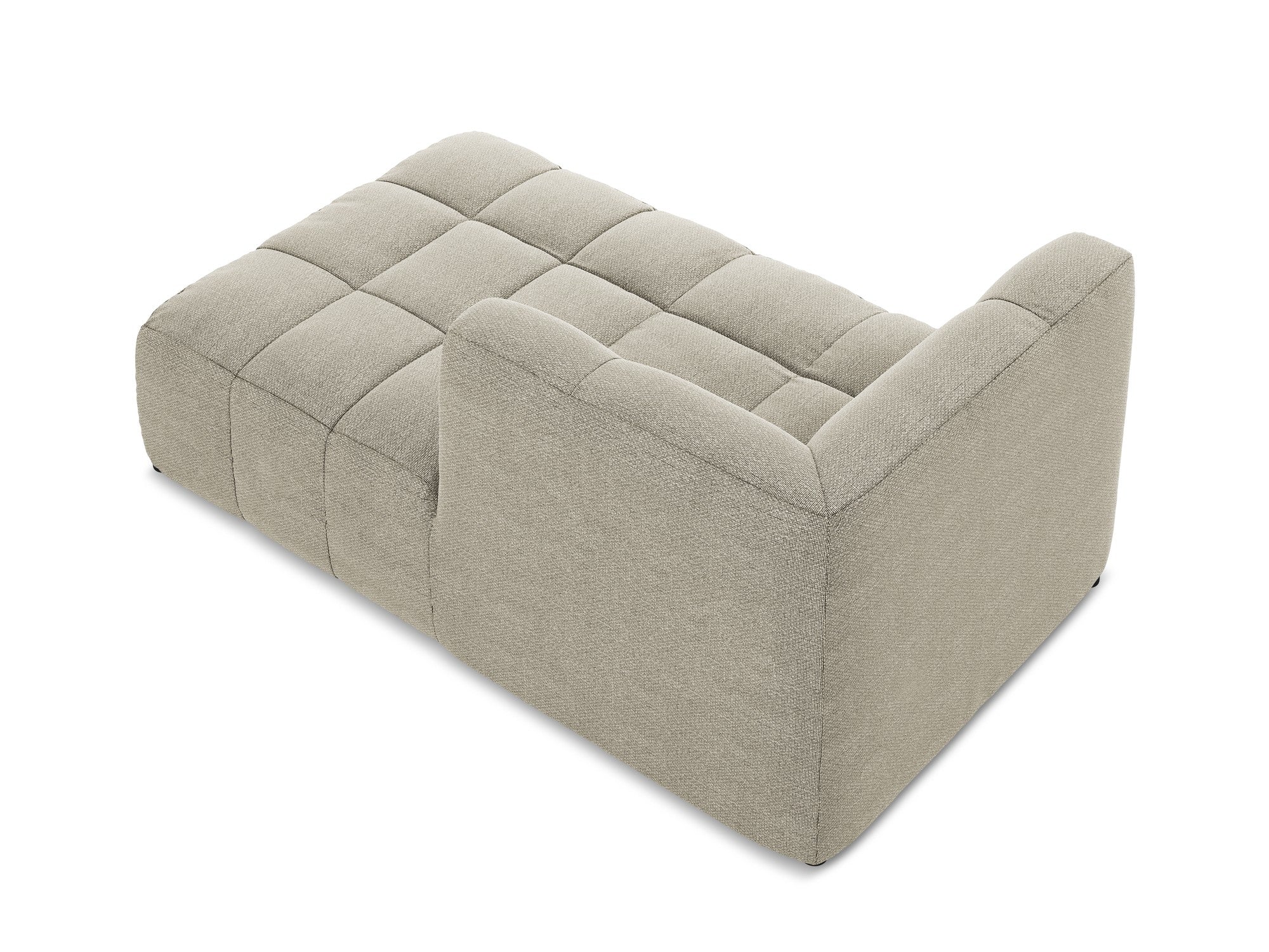 Rechtsseitiger Szezlong ALOHA taupe Boucle