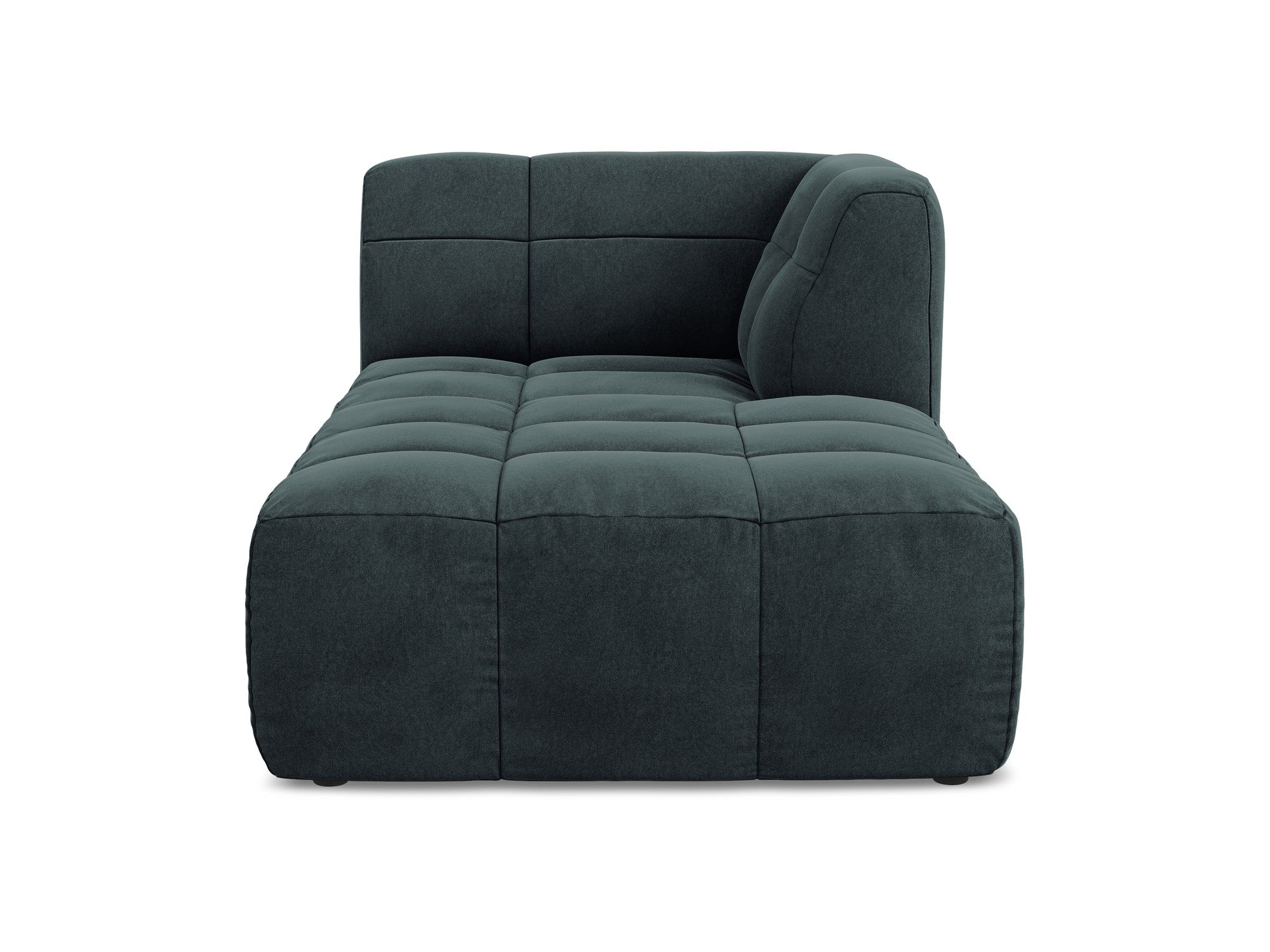 Szezlong rechtszijdig van fluweel ALOHA zeegroen