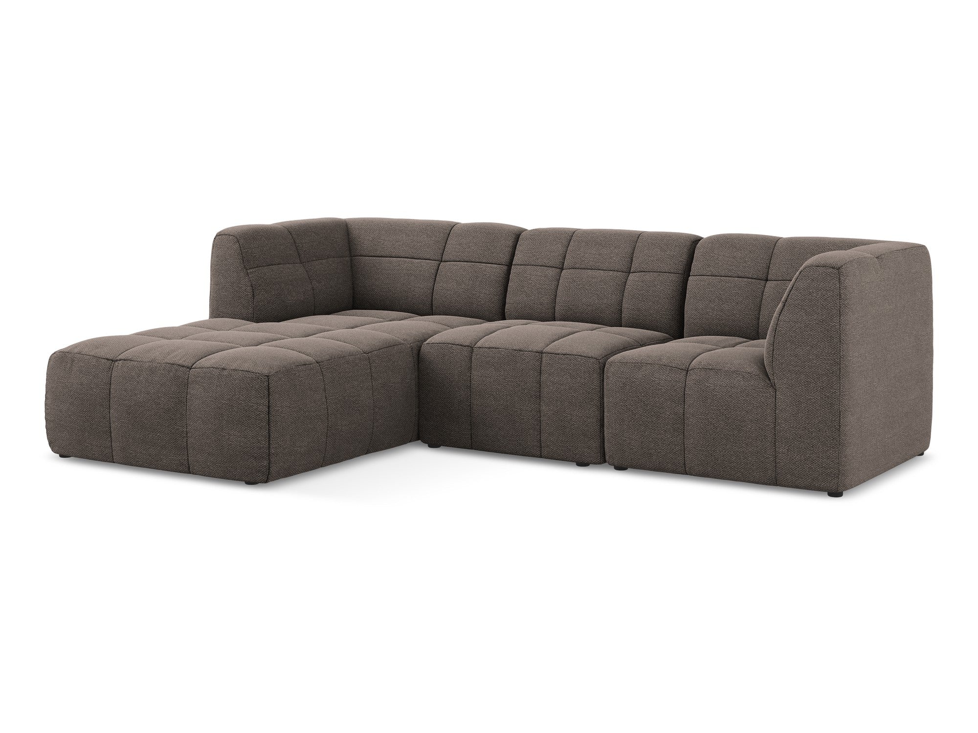Modulaire linker 3-zits bank ALOHA chocolade boucle