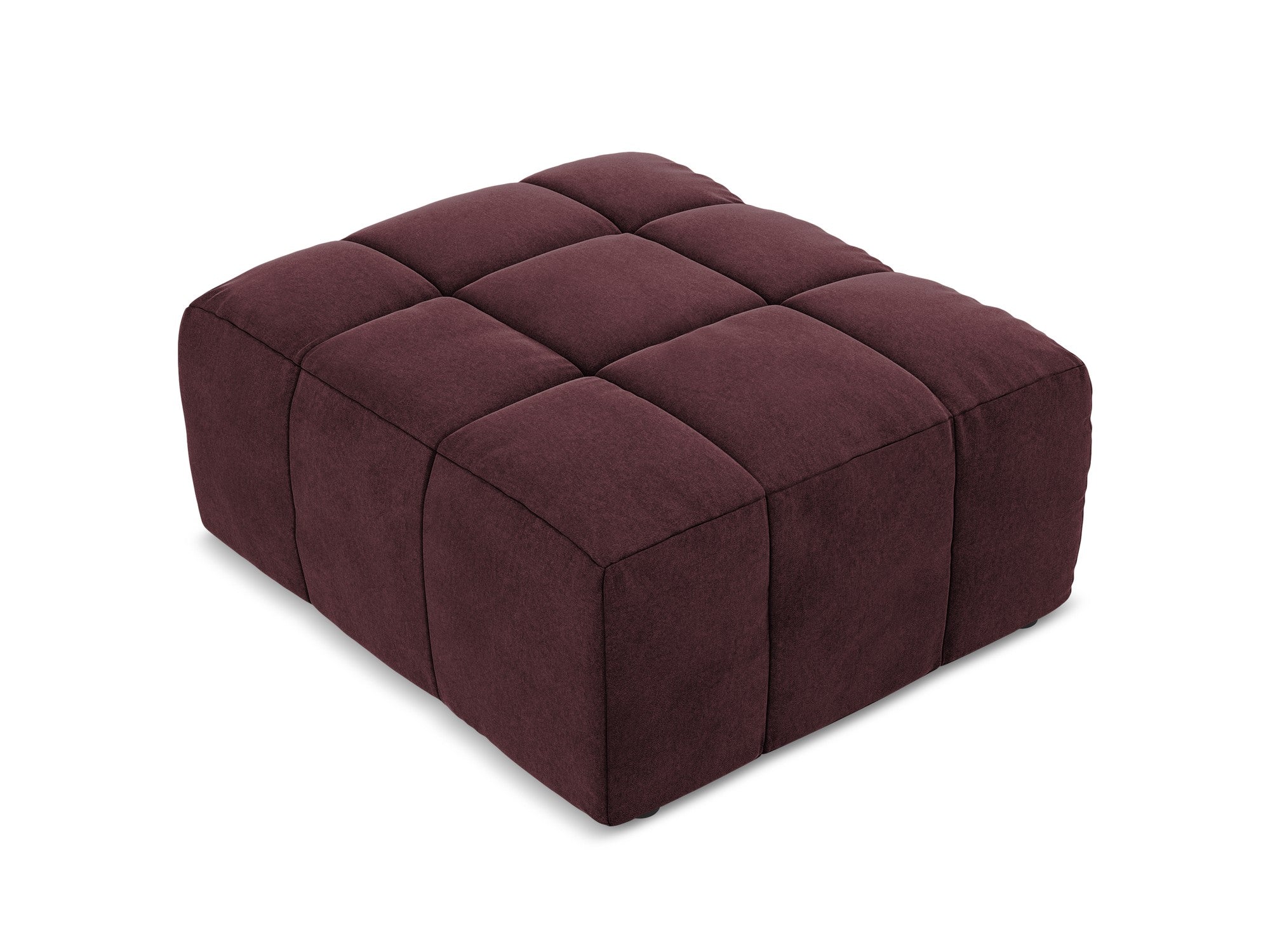 Puf / modulaire fluwelen ALOHA bordeaux