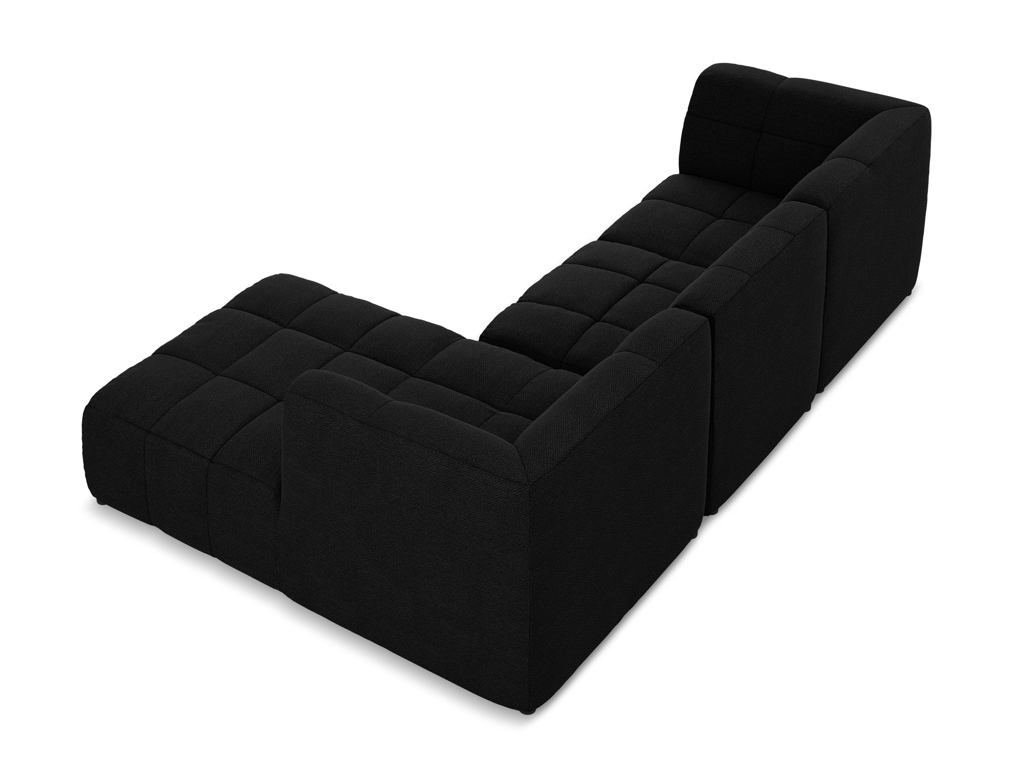 Modulaire rechterhoekbank 3-zits ALOHA zwart boucle