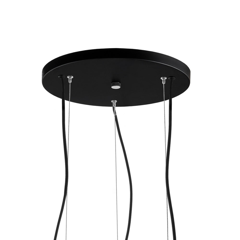 ALUR 2 ceiling lamp with frosted glass and black finish