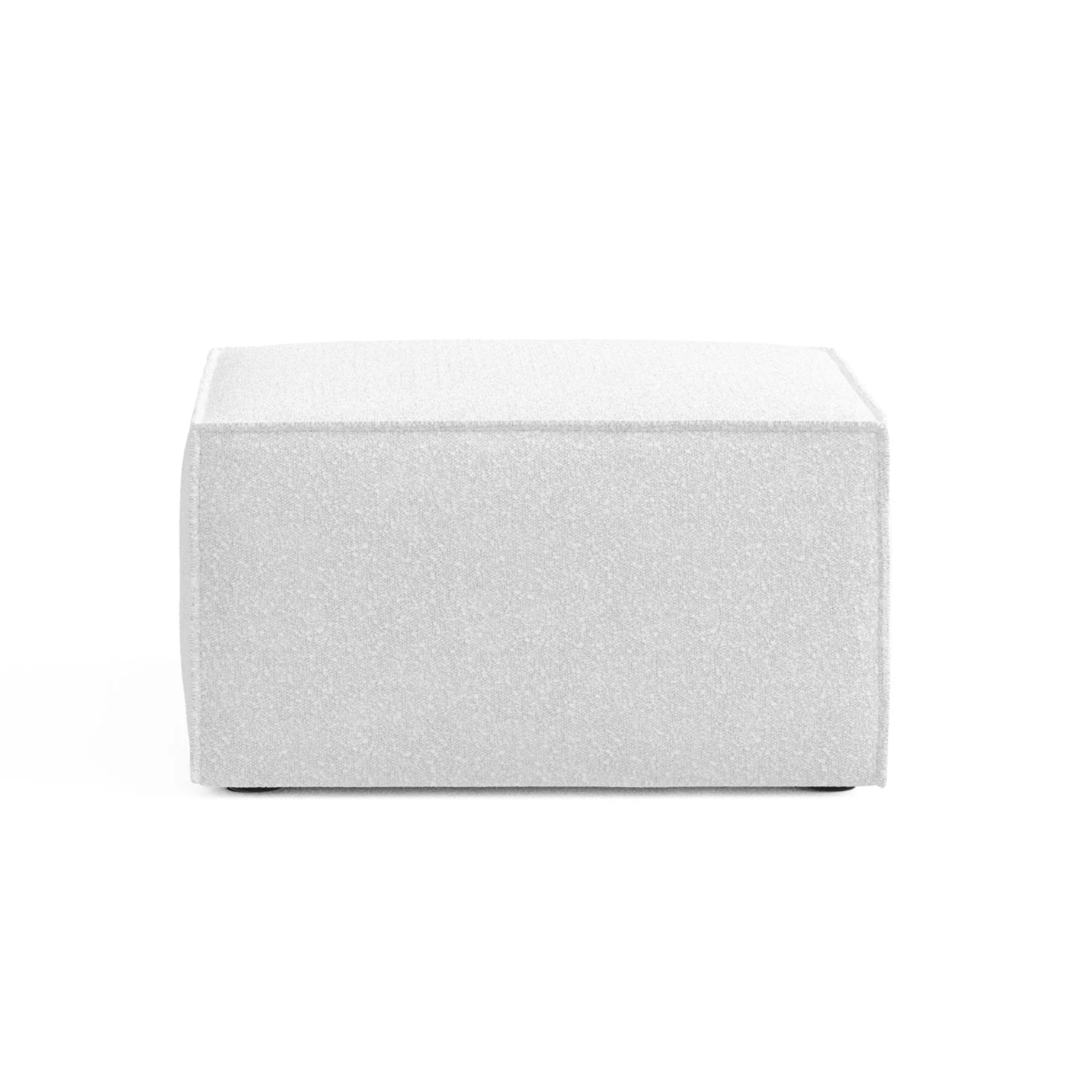 Modulares Sofa ANDO - Hocker weiß Boucle
