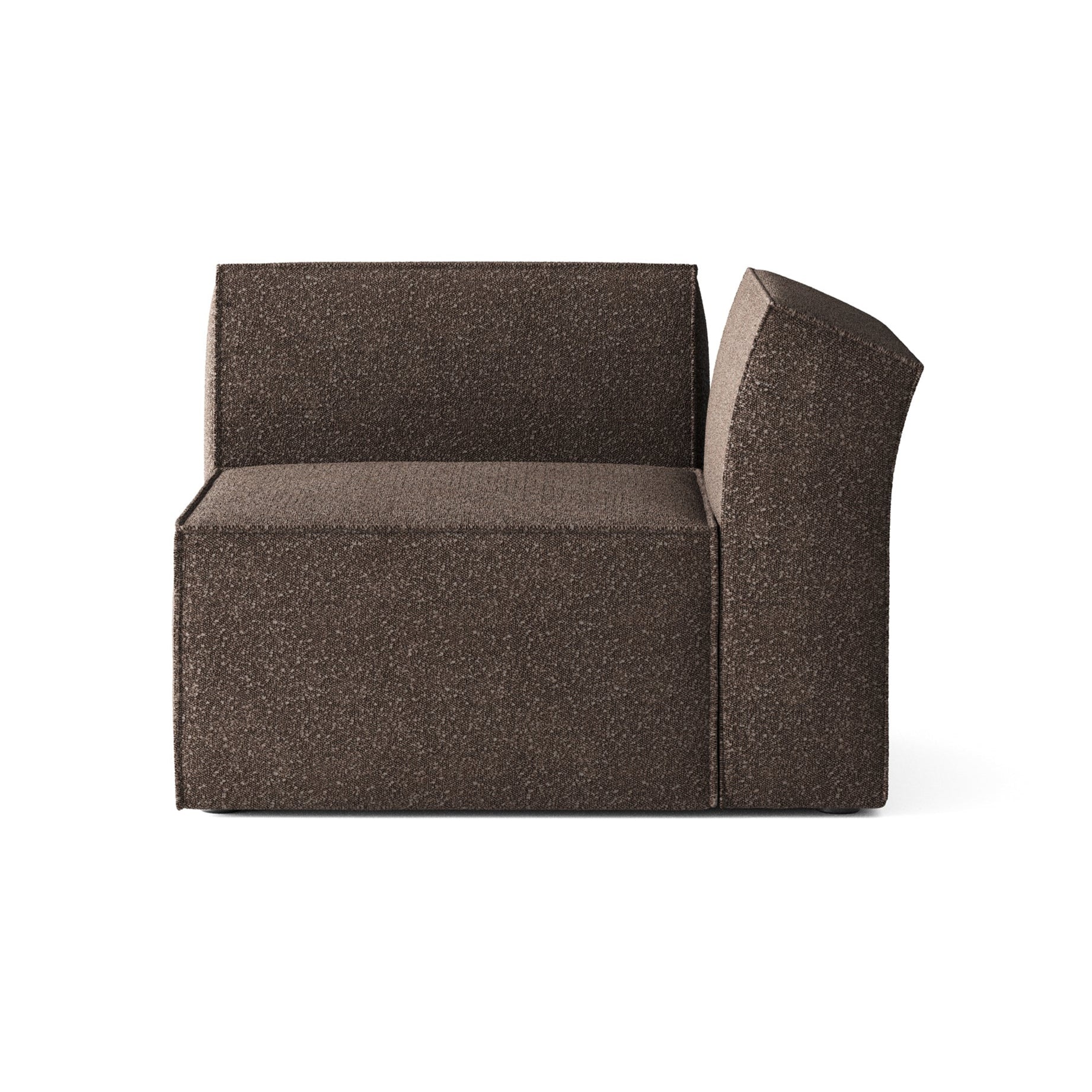 Modulsofa ANDO - rechtes Modul braunes Boucle