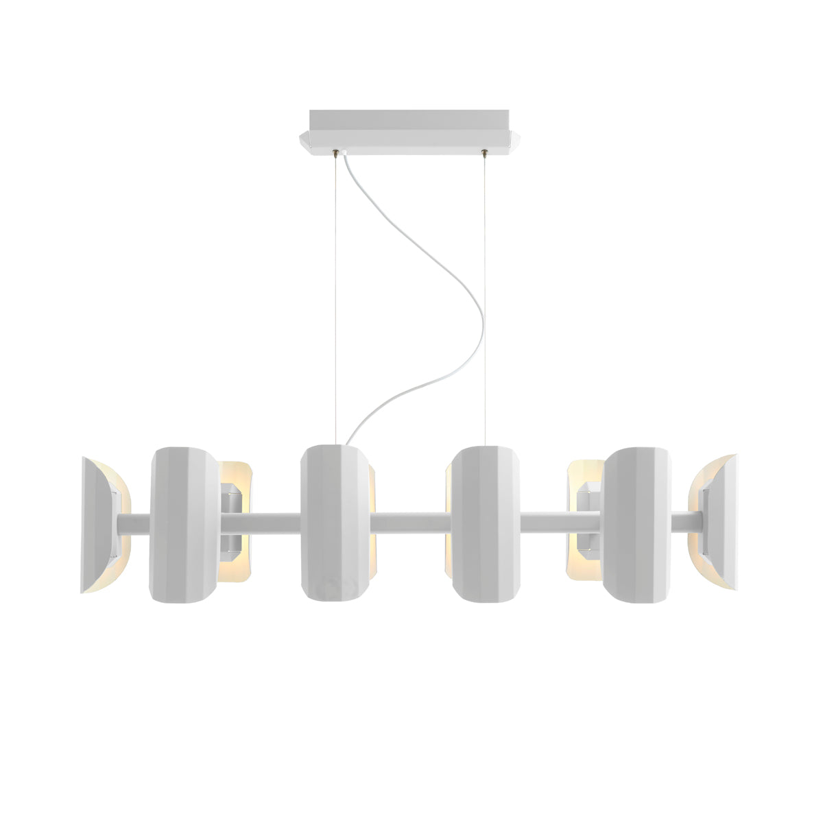 Witte meerarmige hanglamp APOLIN