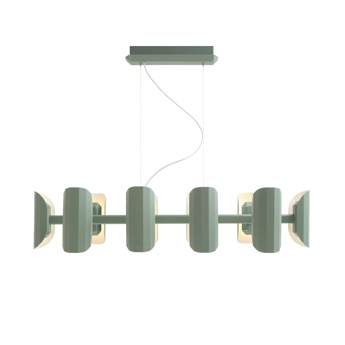 APOLIN multi-arm pendant lamp in sage green