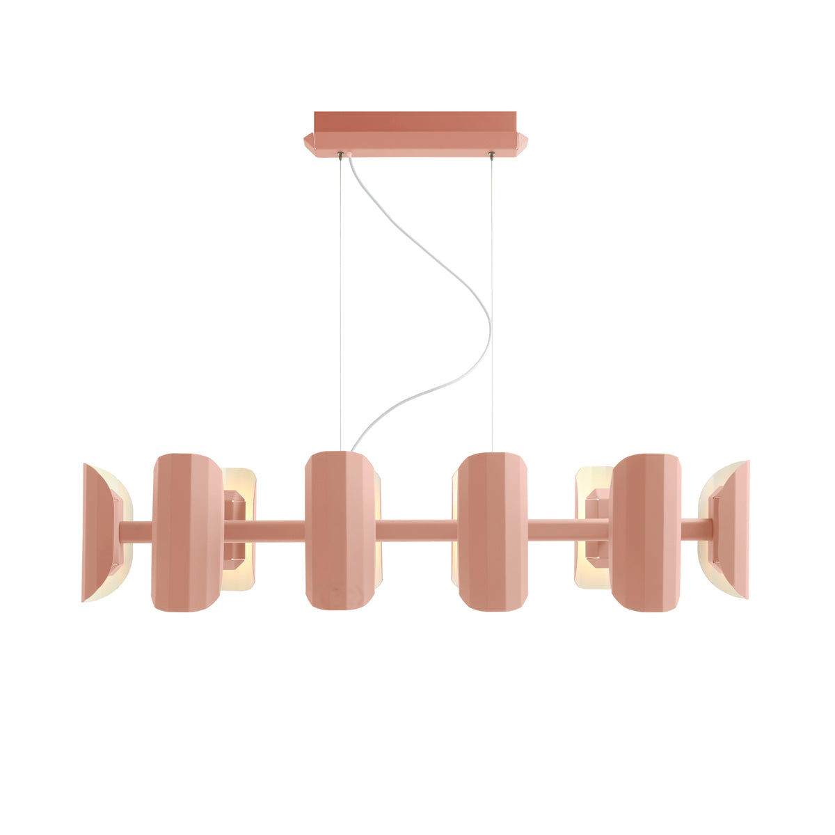 Hanglamp met meerdere armen APOLIN gebroken roze