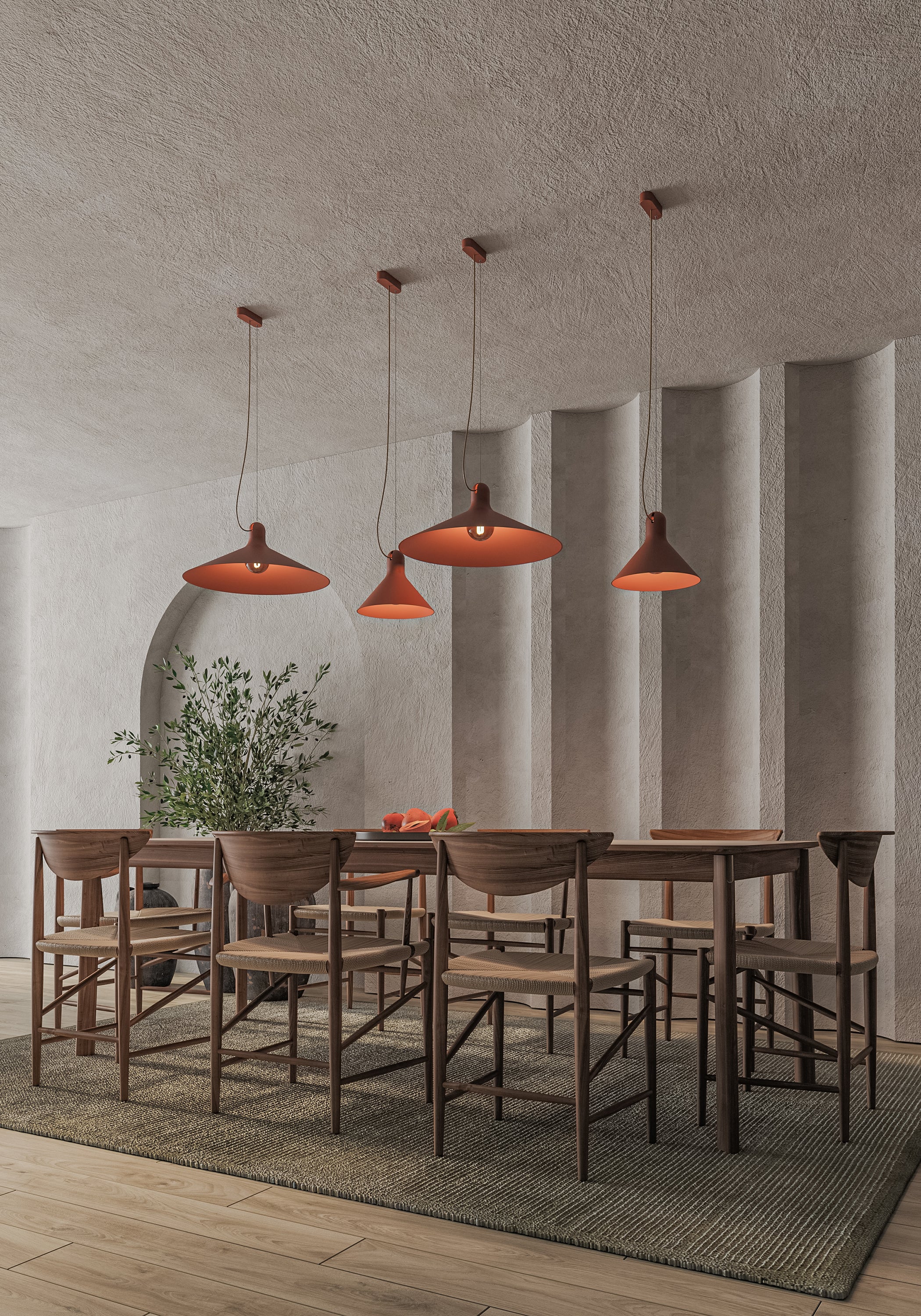CONA terracotta pendant lamp