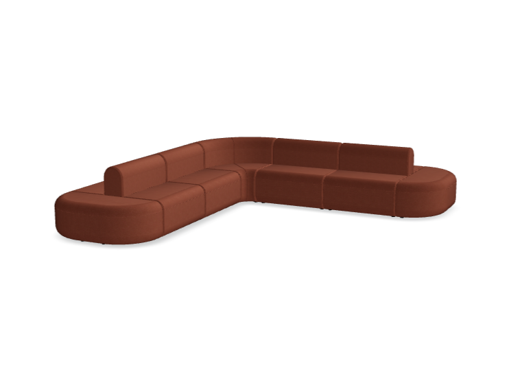 Sofa 8-module hoekbank dubbel ARTIKO gestoffeerd