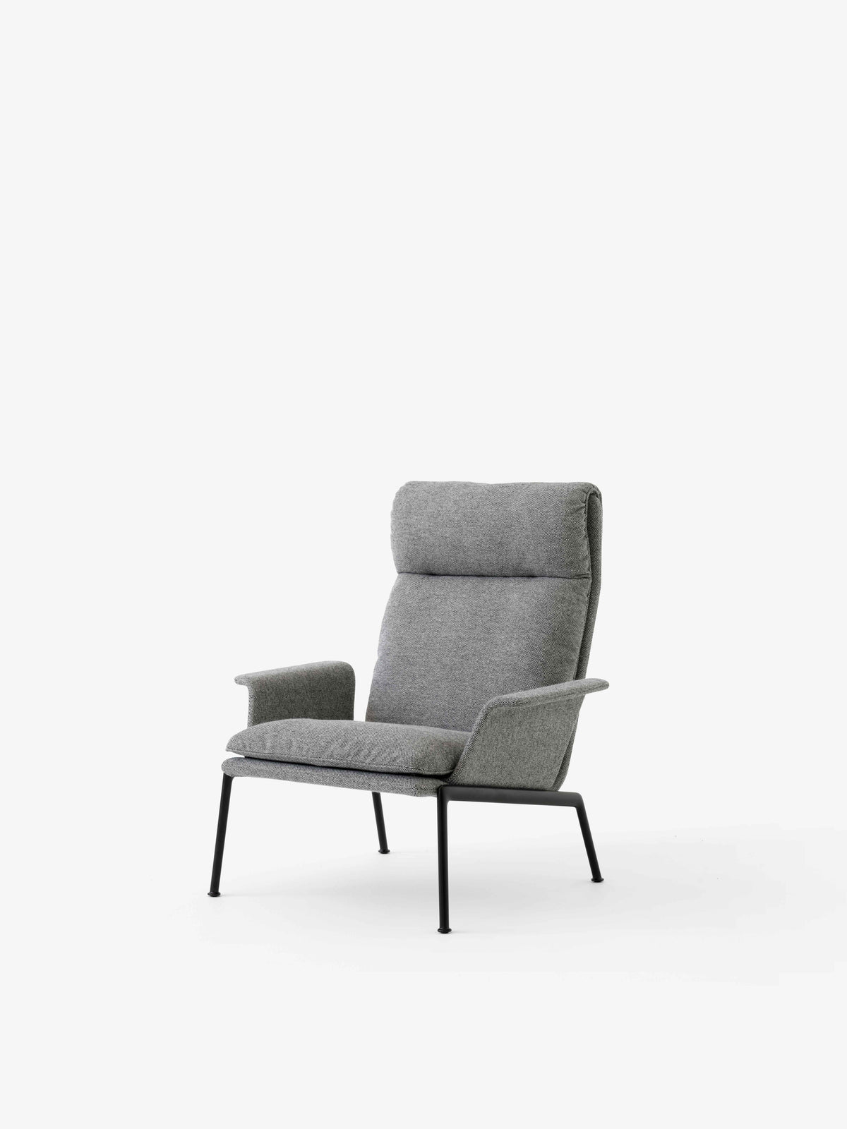 Gevoerde MUNO LN17 fauteuil met een zwarte basis