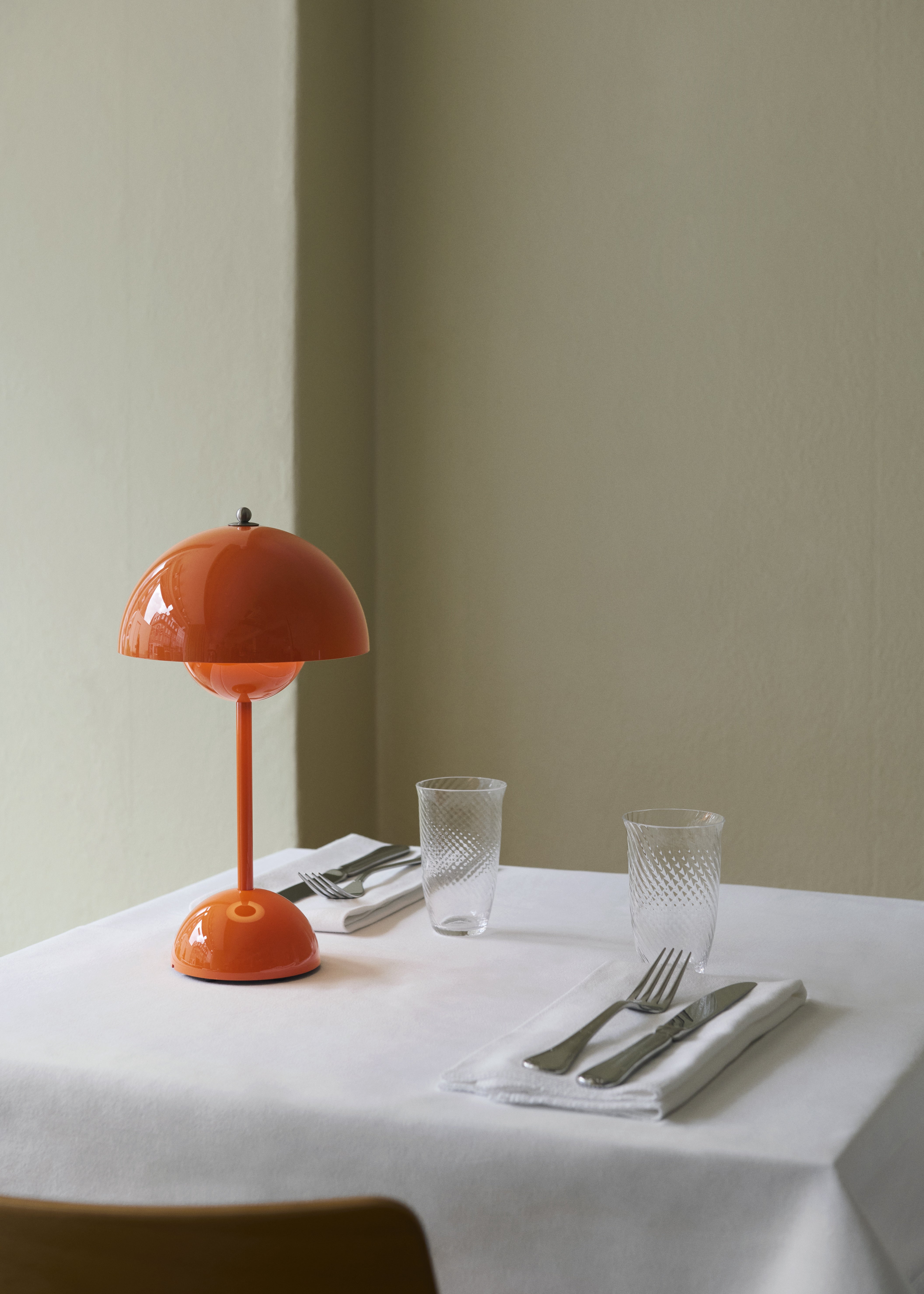 Draagbare lamp FLOWERPOT VP9 oranje