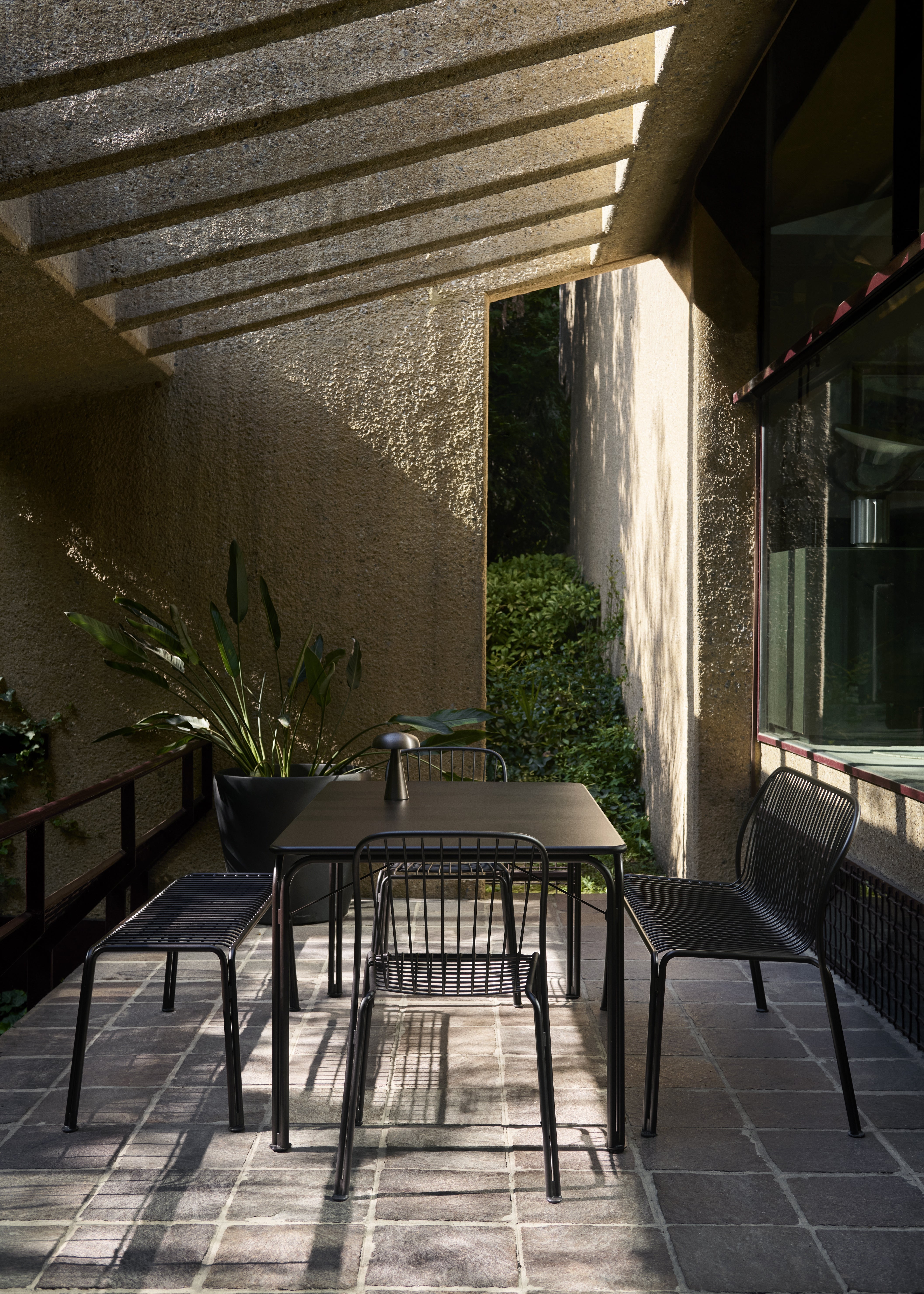 Buitenbank zonder rugleuning THORVALD SC112 donkergroen