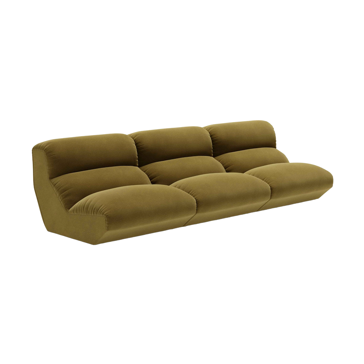 Modulaire 4-zitsbank HI LO olijfgroen