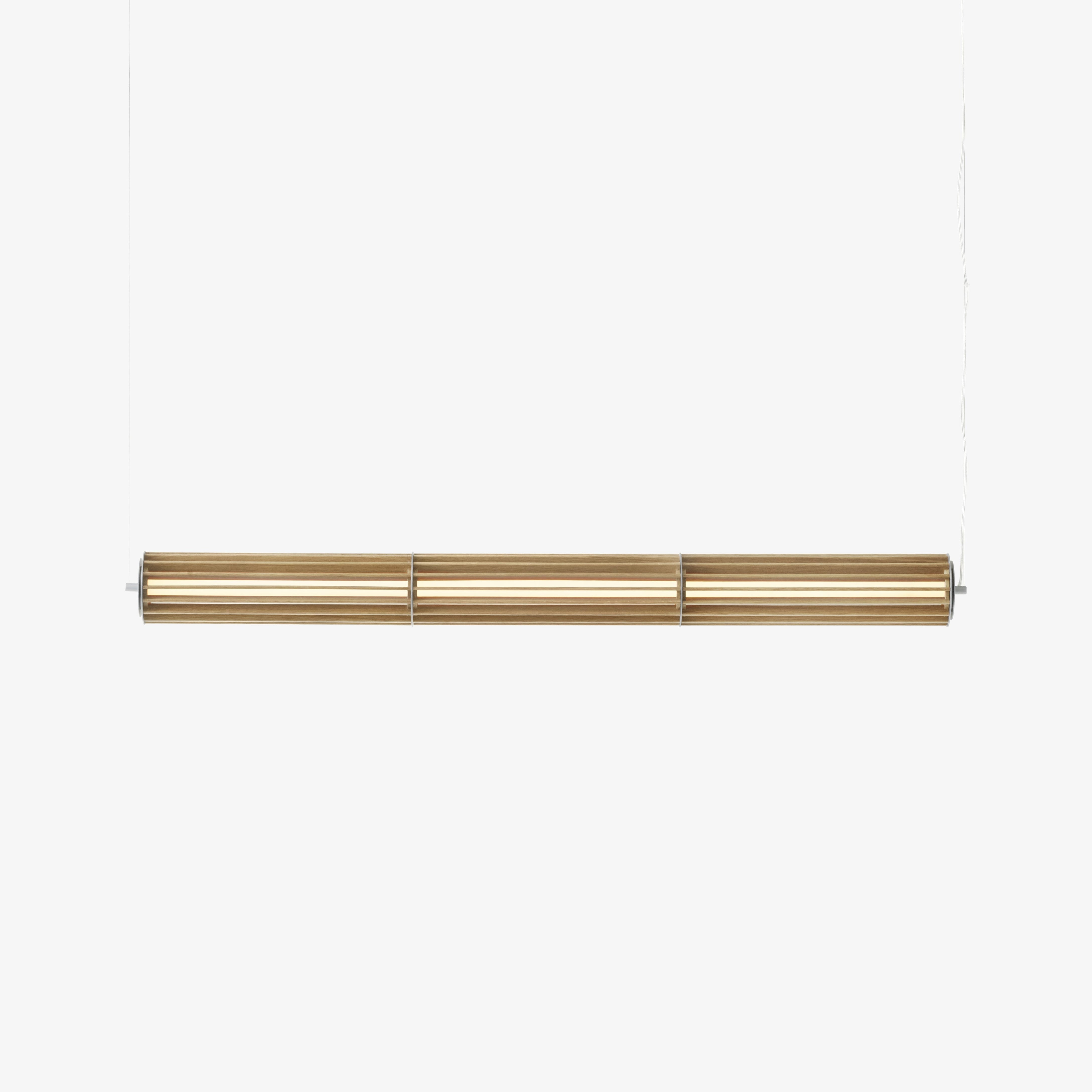 Hanglamp NUMBRA TY1 van aluminium met eikenhout