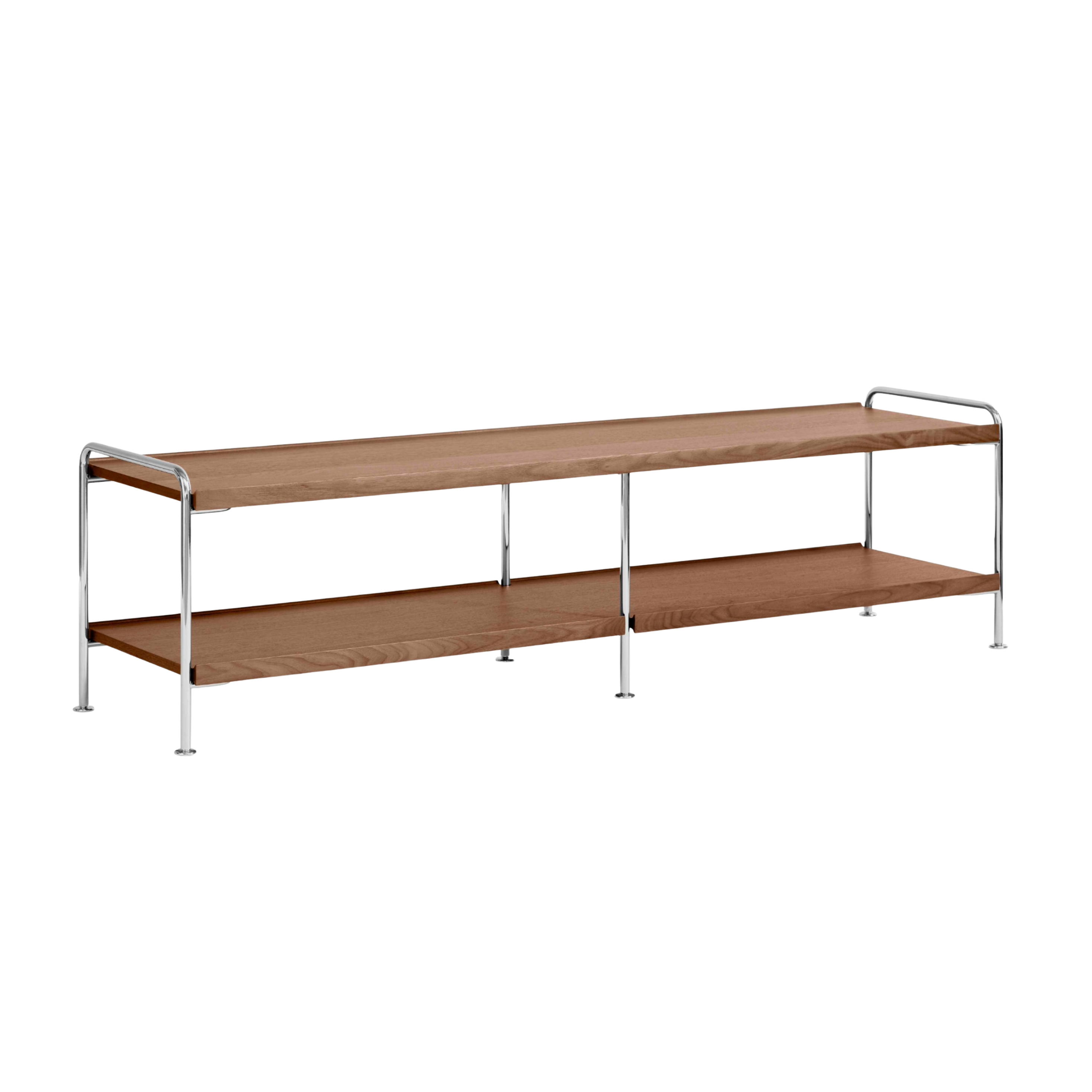 ALIMA NDS4 TV cabinet chrome with walnut wood