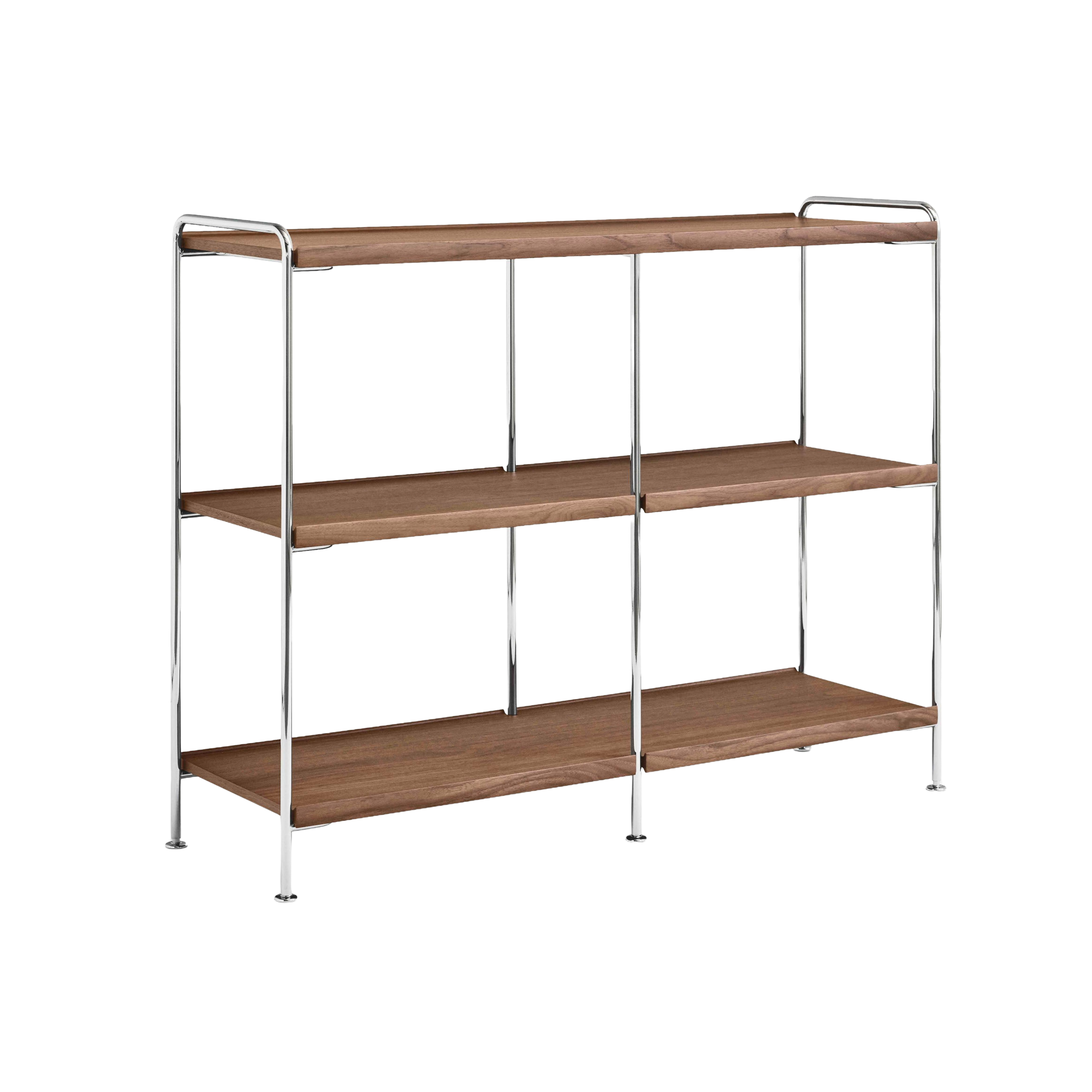 ALIMA NDS5 chromen rek met notenhout