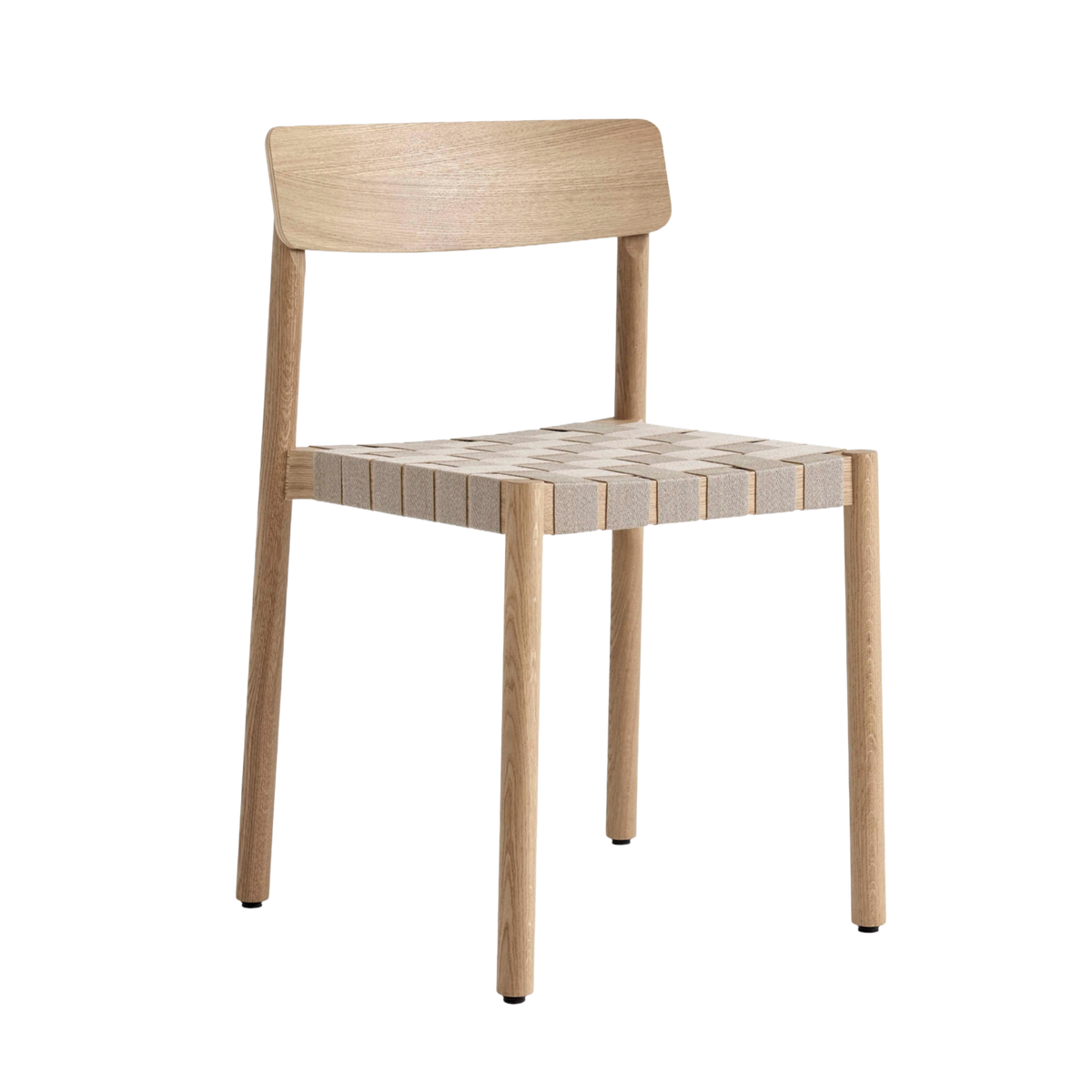 Stoel BETTY TK1 beige geweven zitting met gelakt eikenhout