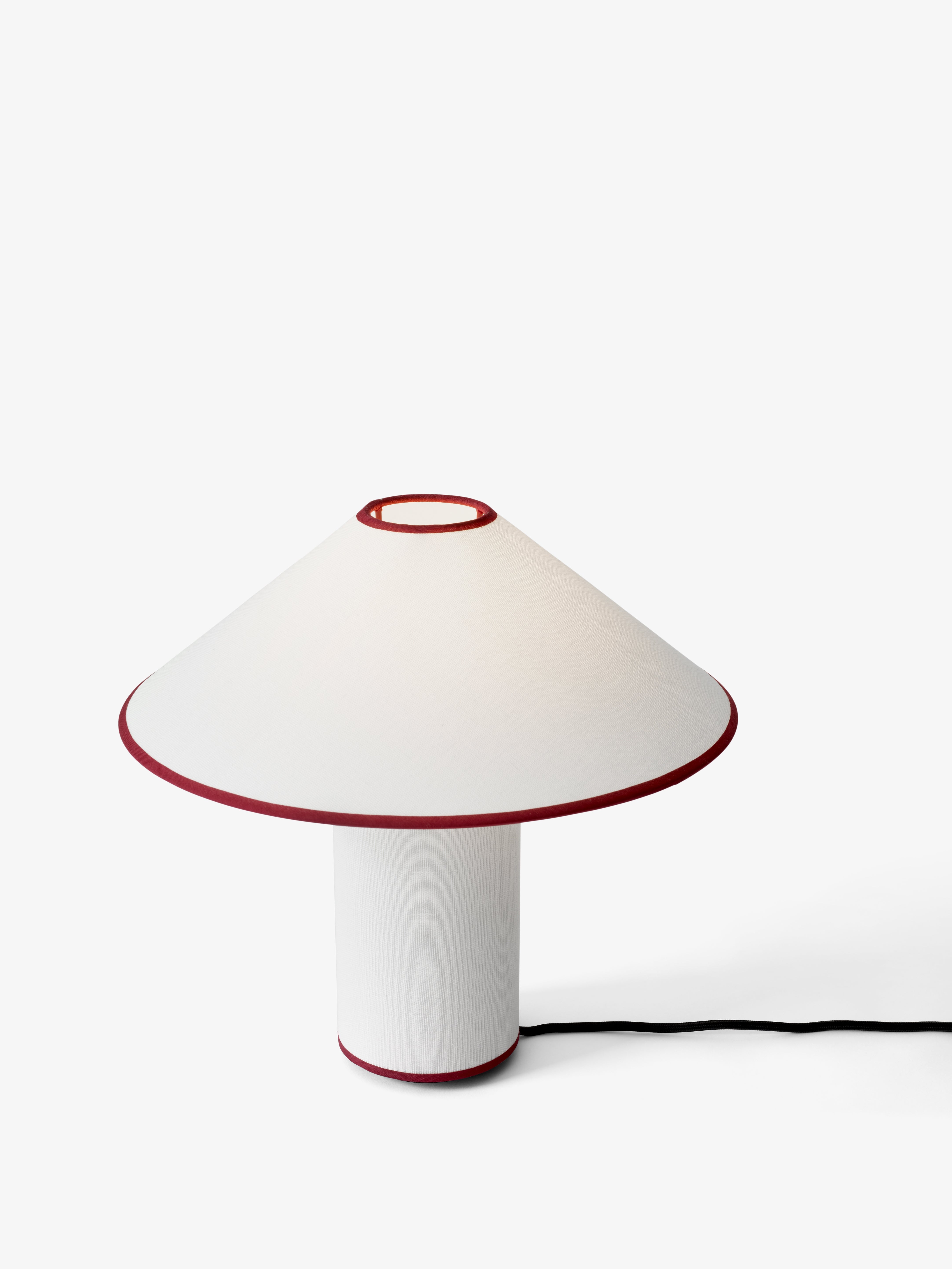 Tafellamp COLETTE ATD6 wit met rode afwerking