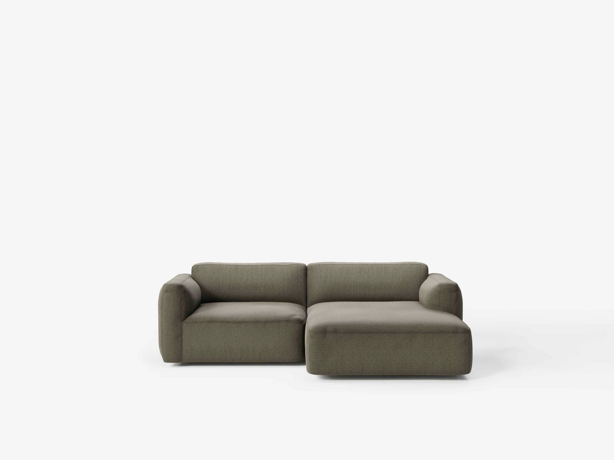 Modulaire rechterhoekbank 3-zits DEVELIUS MELLOW gestoffeerd