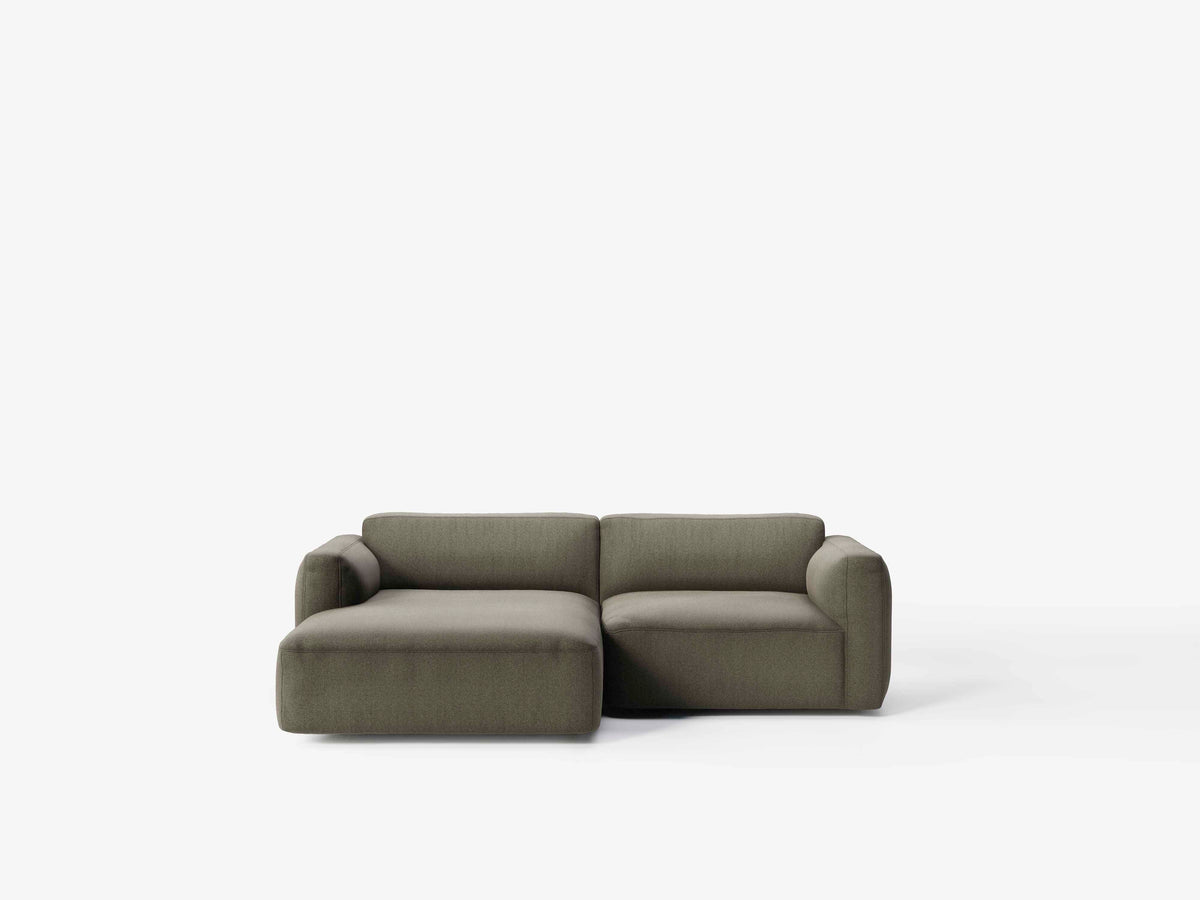 Modulaire linkerhoekbank 3-zits DEVELIUS MELLOW gestoffeerd