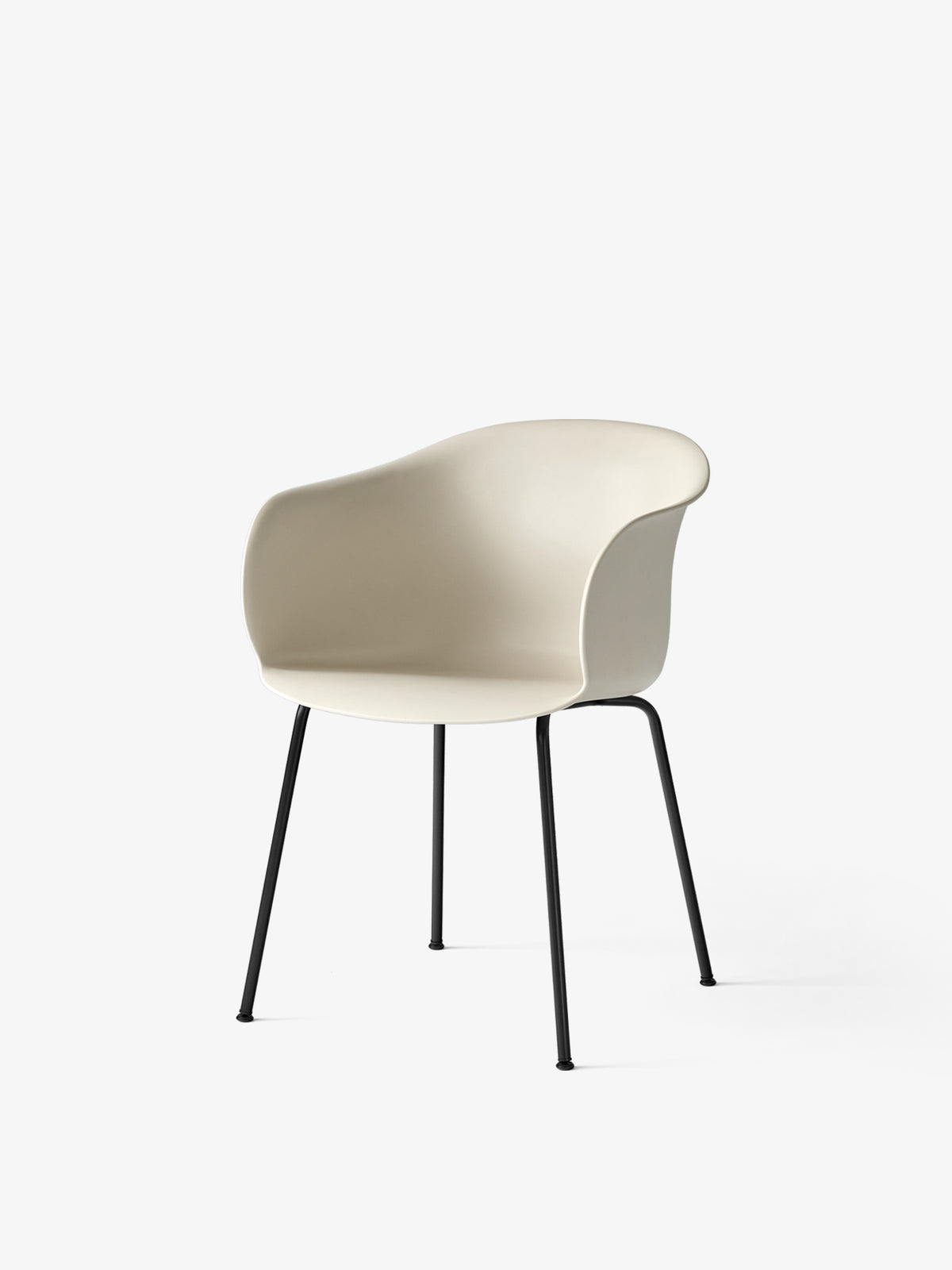 ELEFY JH28 stoel beige met zwarte stalen basis