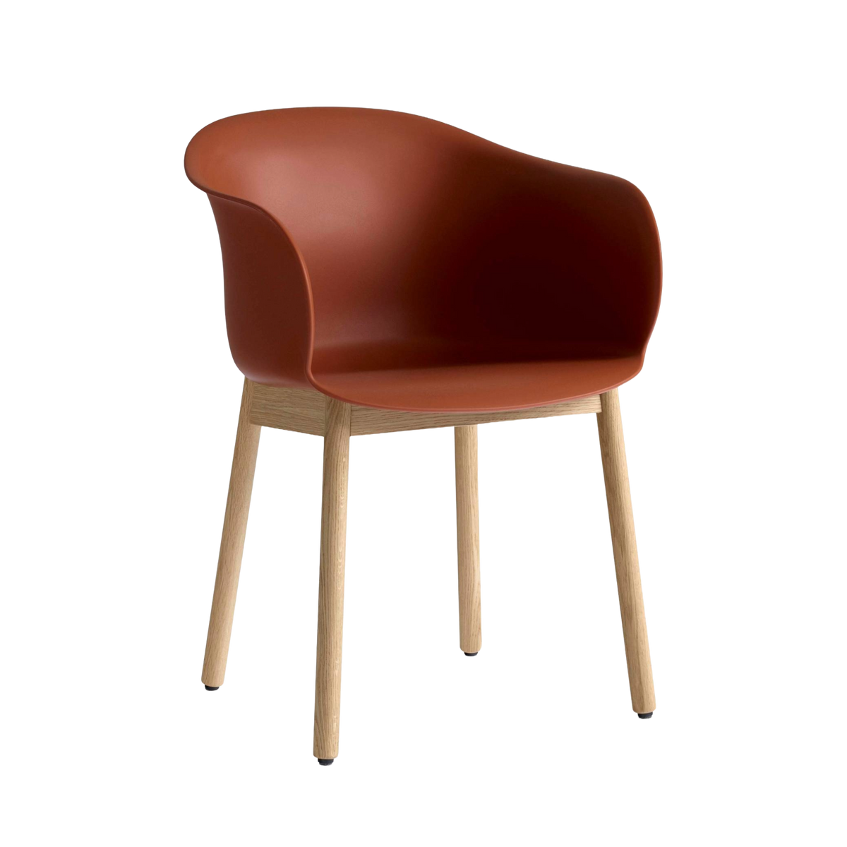 ELEFY JH30 stoel roestbruin met eiken basis