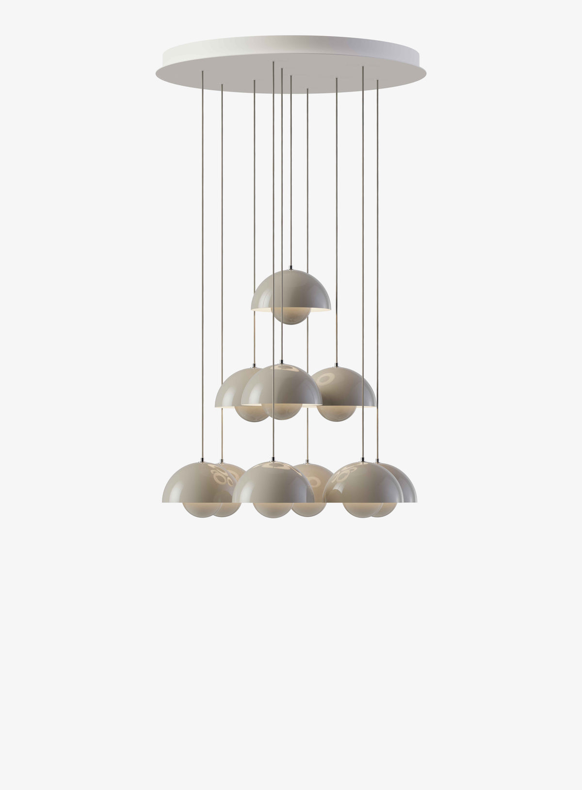Grijs-beige FLOWERPOT VP1 kroonluchter